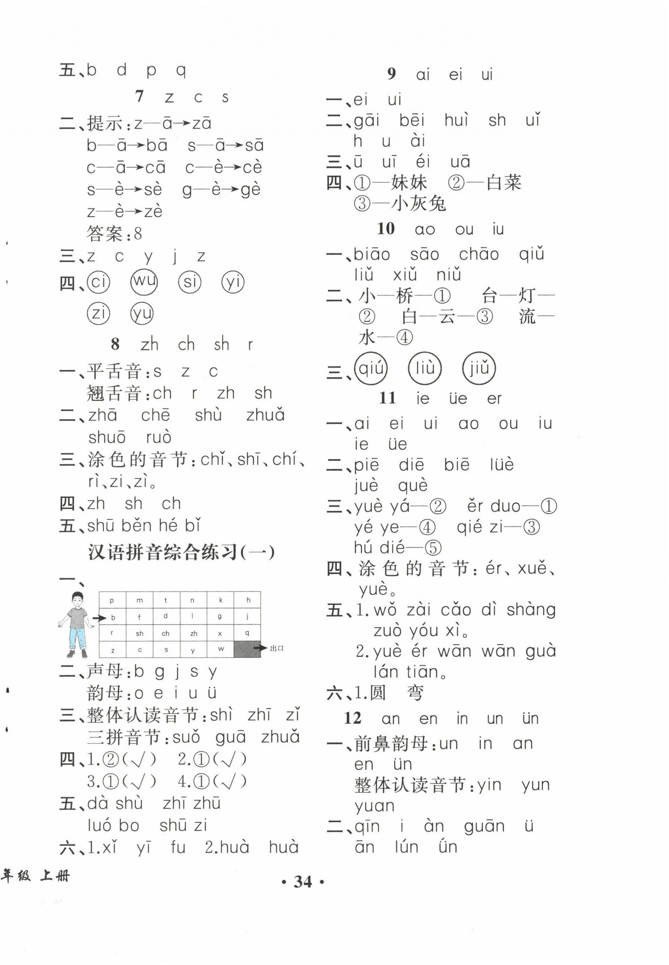 2022年胜券在握同步解析与测评一年级语文上册人教版重庆专版 第2页