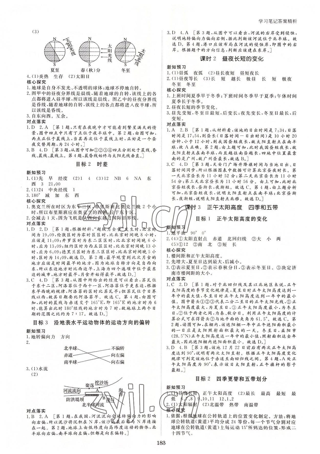 2022年步步高學習筆記高中地理選擇性必修1人教版 參考答案第2頁