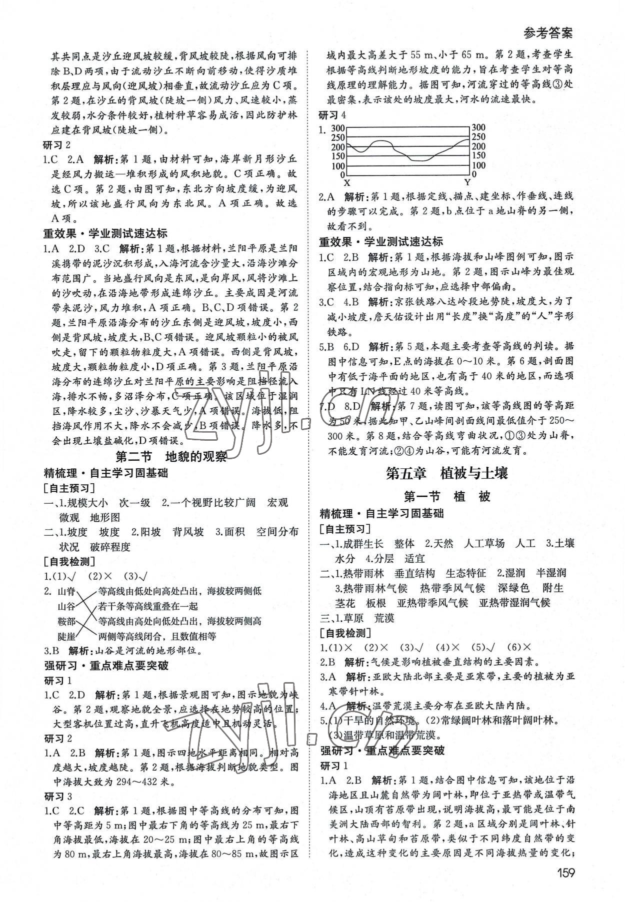 2022年名師伴你行高中同步導學案高中地理必修1人教版 參考答案第8頁