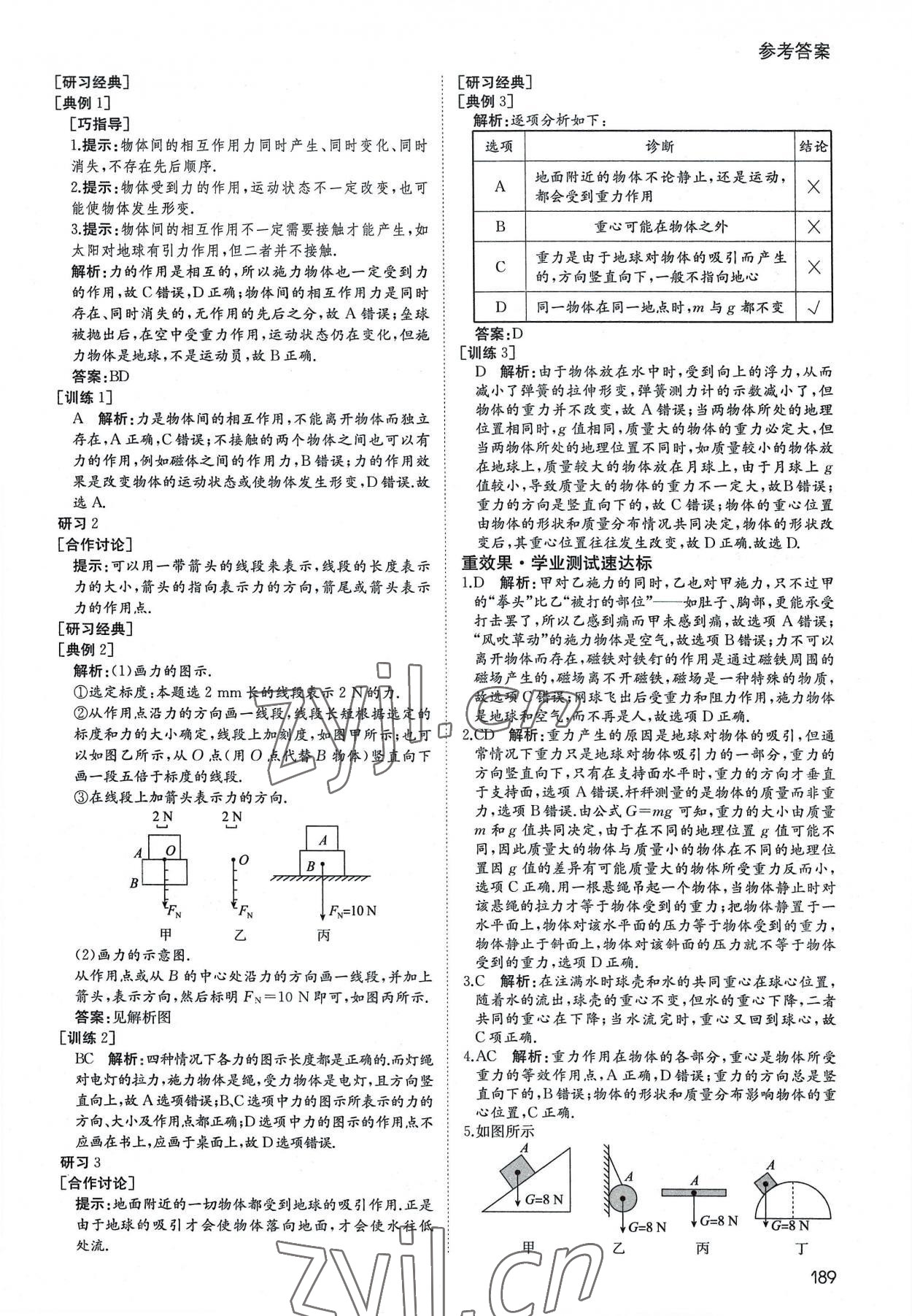 2022年名師伴你行高中同步導(dǎo)學(xué)案高中物理必修1人教版 參考答案第14頁