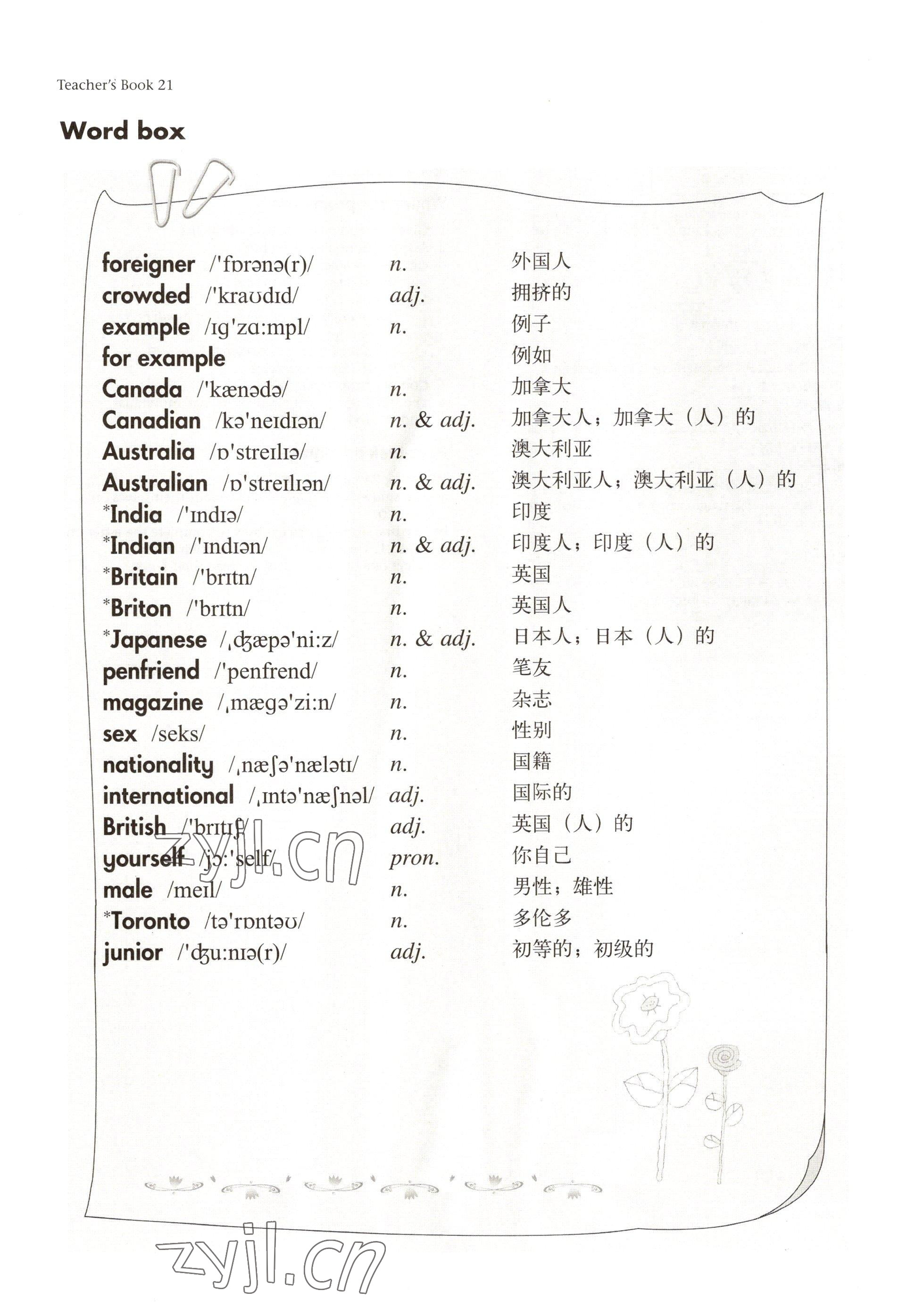 2022年教材課本七年級英語第一學期滬教版54制 參考答案第35頁