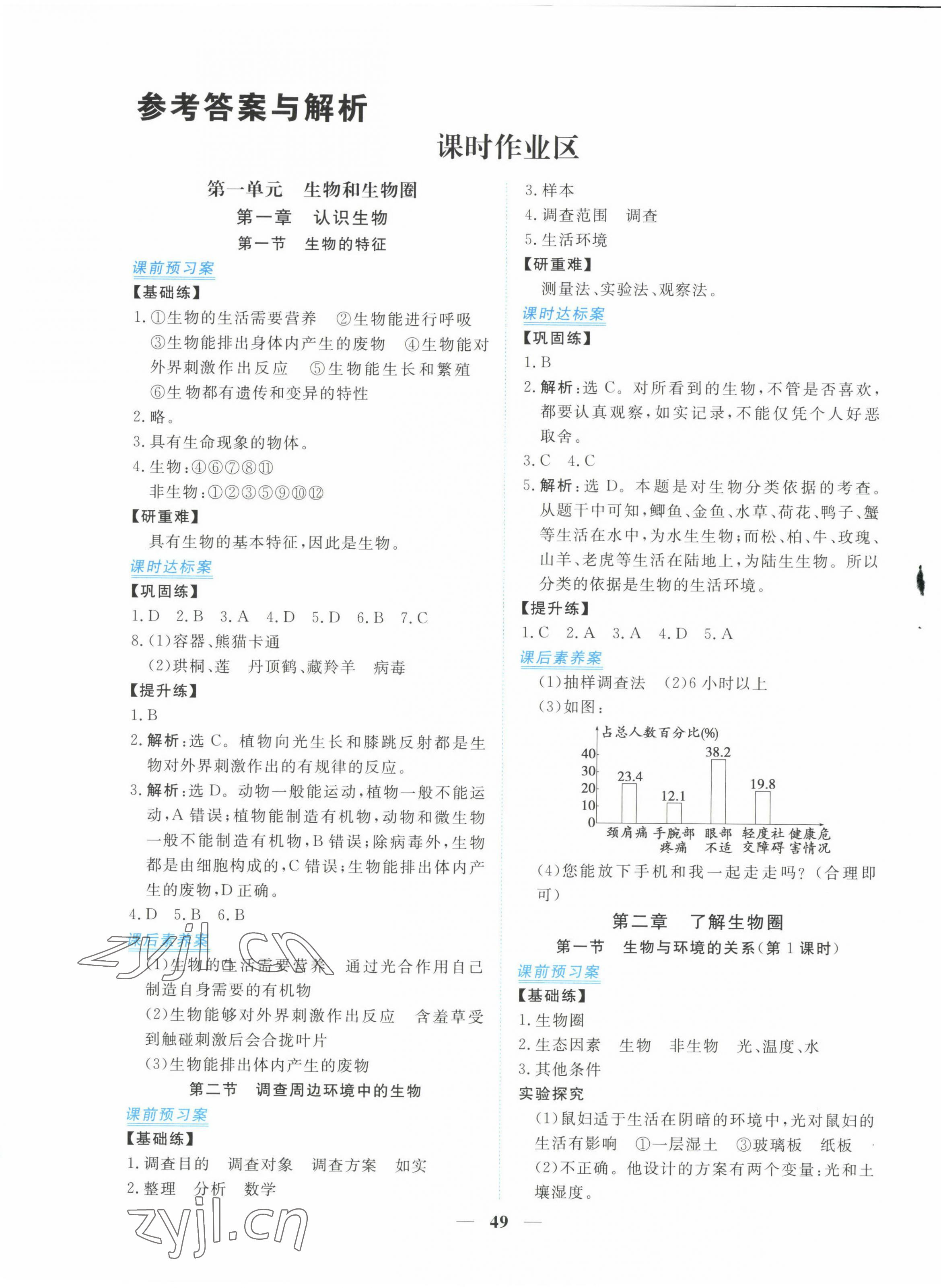 2022年新坐标同步练习七年级生物上册人教版青海专用 第1页