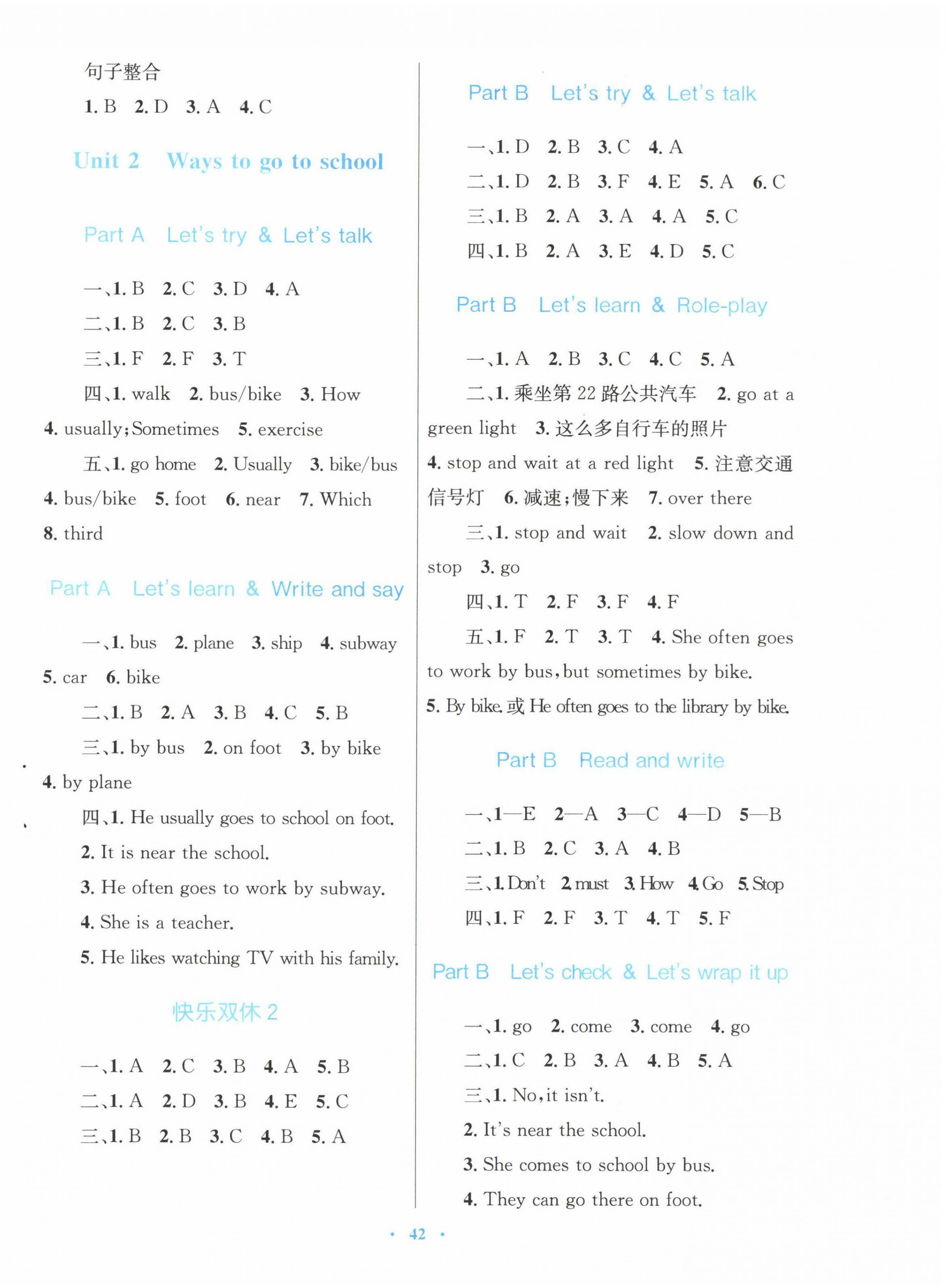 2022年快樂練練吧同步練習(xí)六年級英語上冊人教版 第2頁