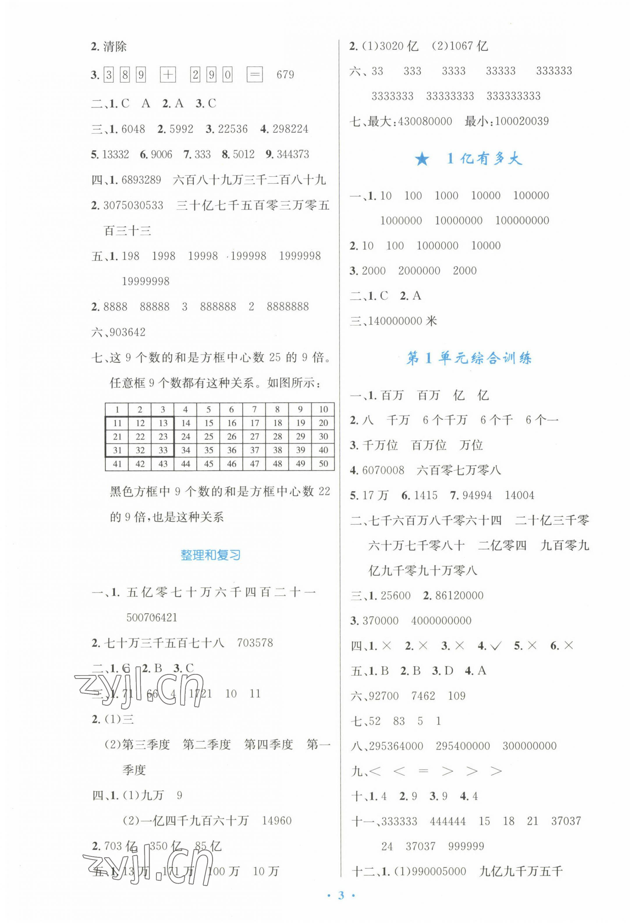 2022年同步測控優(yōu)化設(shè)計四年級數(shù)學(xué)上冊人教版增強 第3頁