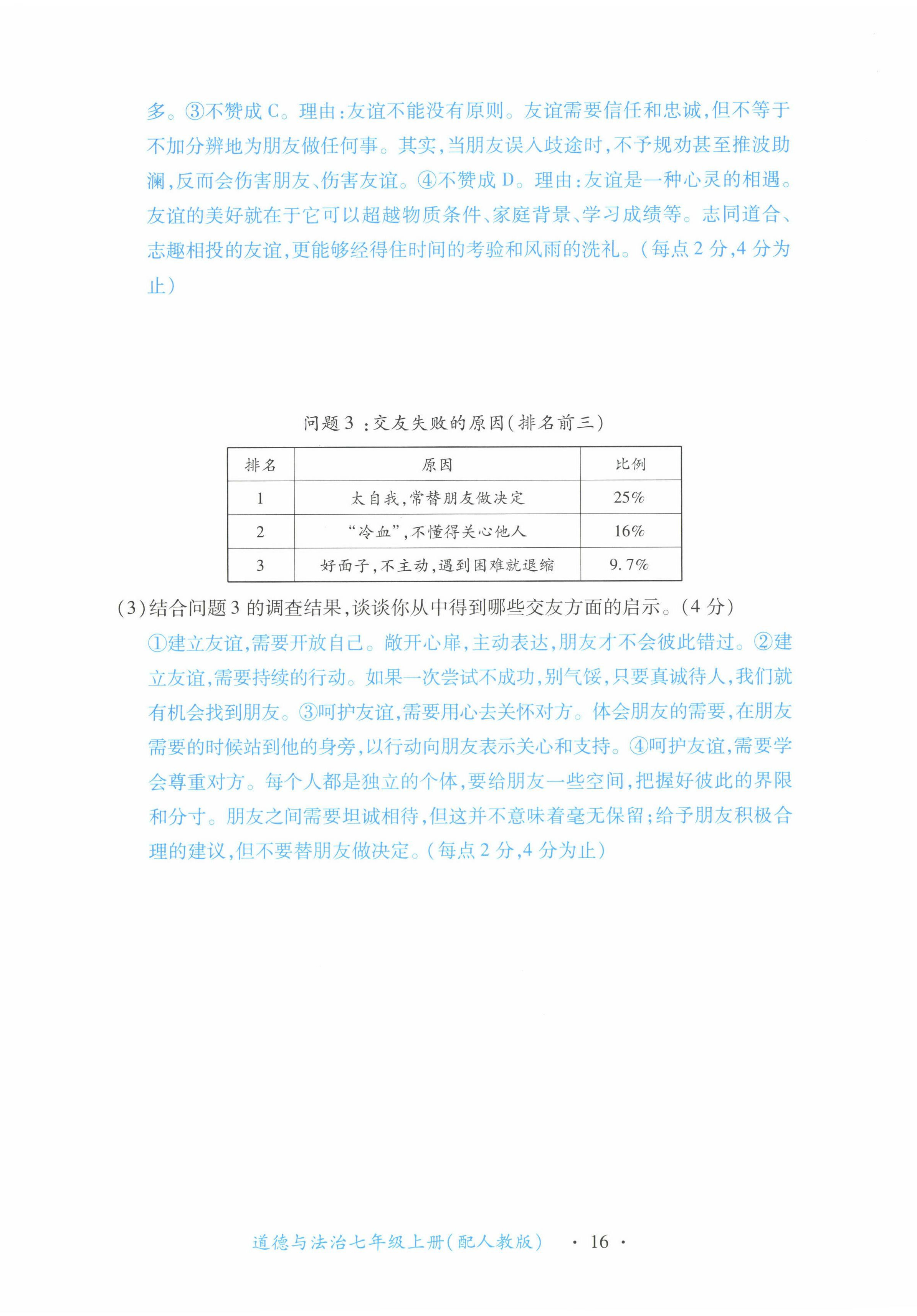 2022年一课一练创新练习七年级道德与法治上册人教版 第16页