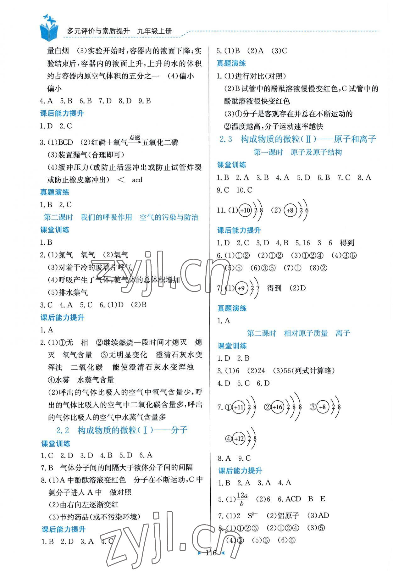 2022年多元評(píng)價(jià)與素質(zhì)提升九年級(jí)化學(xué)上冊(cè)科粵版 第2頁