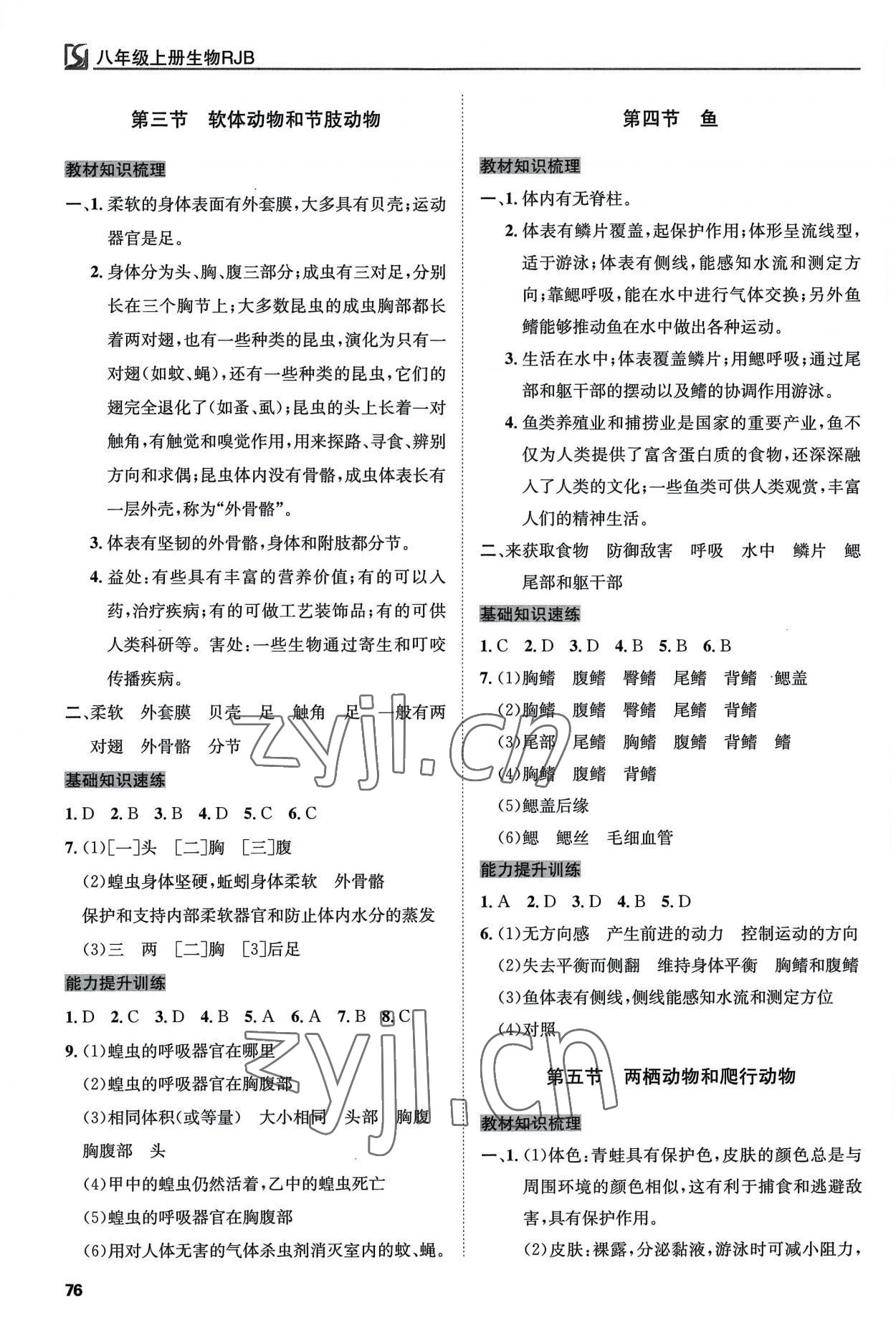 2022年高效通教材精析精練八年級生物上冊人教版 第2頁