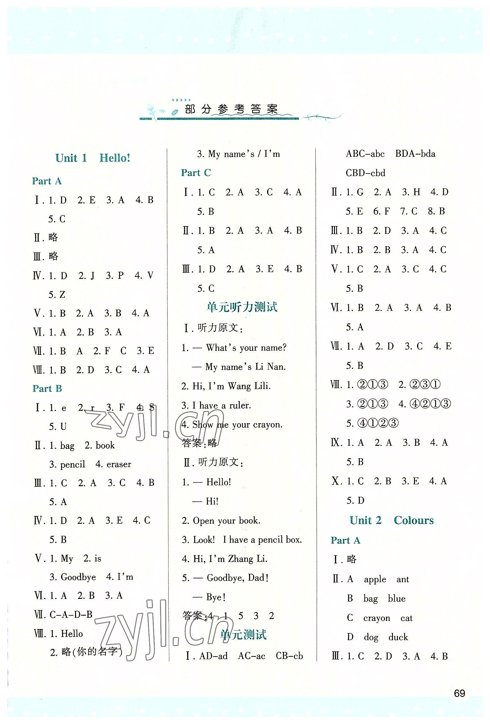 2022年新課程學(xué)習(xí)與評價三年級英語上冊人教版 第1頁