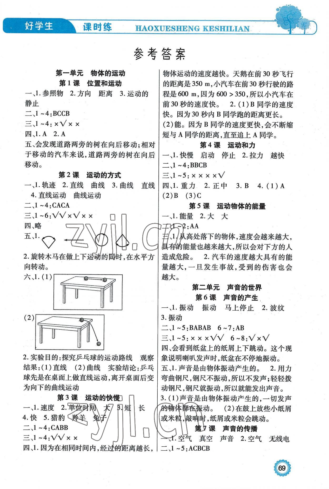 2022年好學生課時練四年級科學上冊冀人版 第1頁