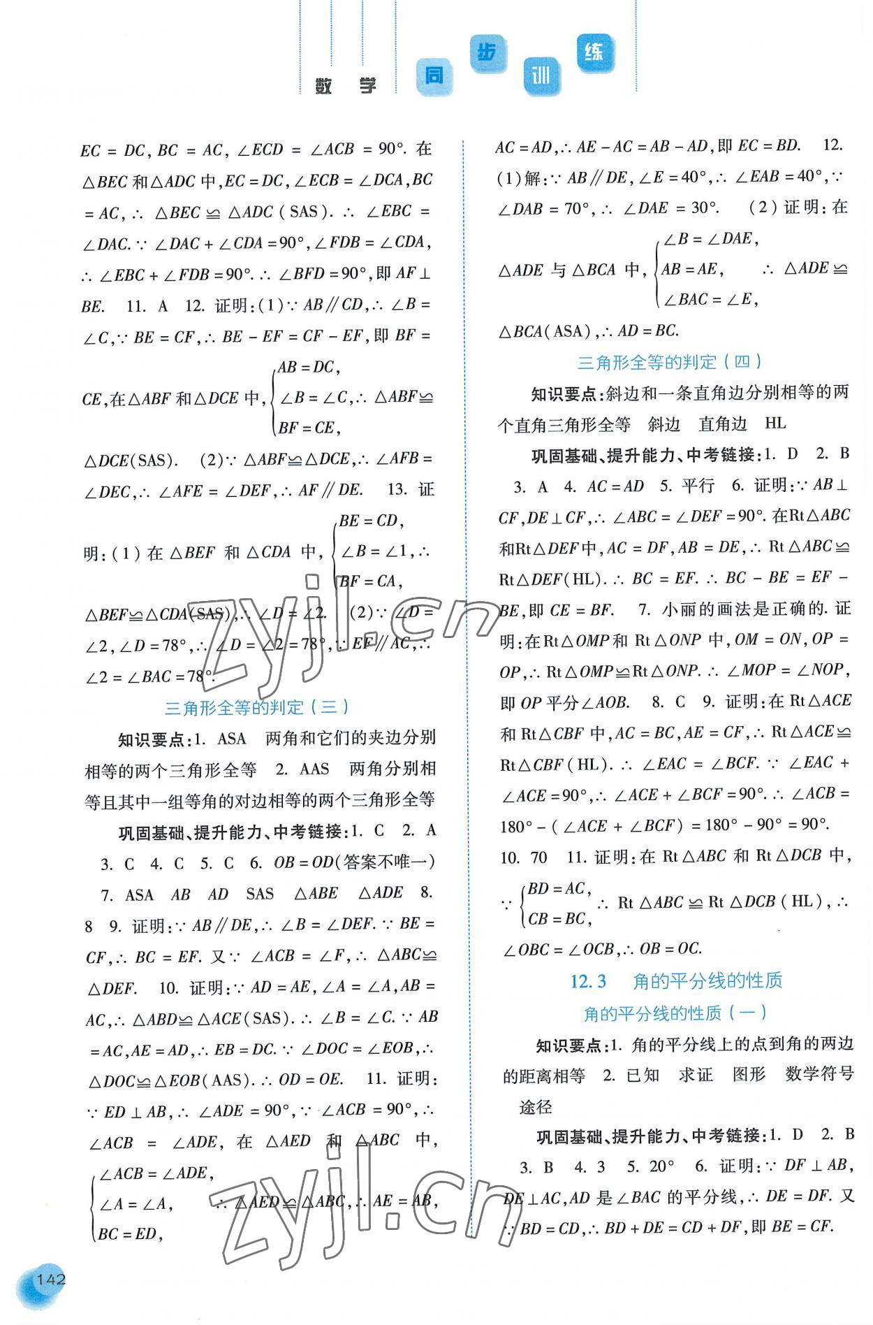 2022年同步训练河北人民出版社八年级数学上册人教版 第4页