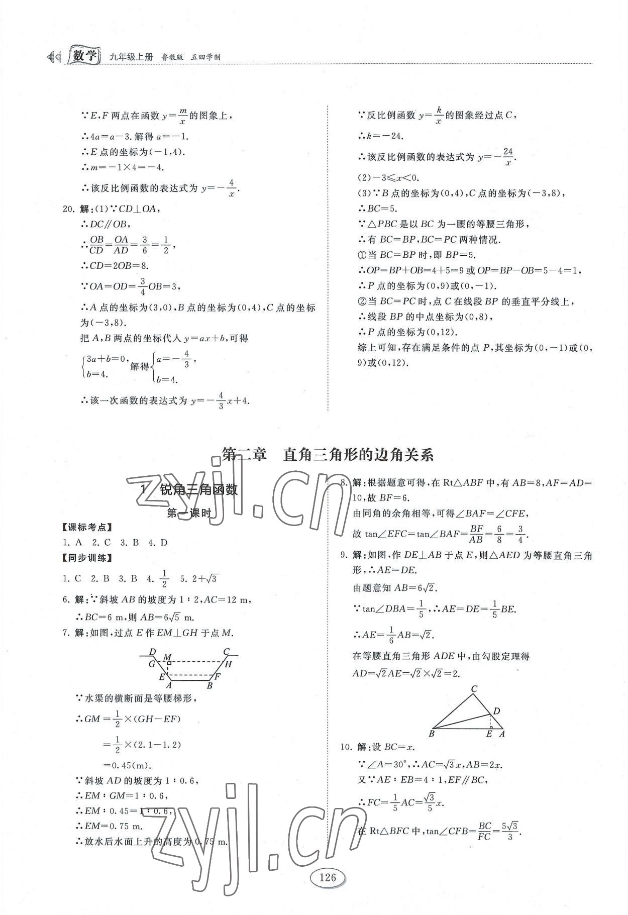 2022年初中同步練習冊九年級數(shù)學上冊魯教版54制山東科學技術出版社 第6頁