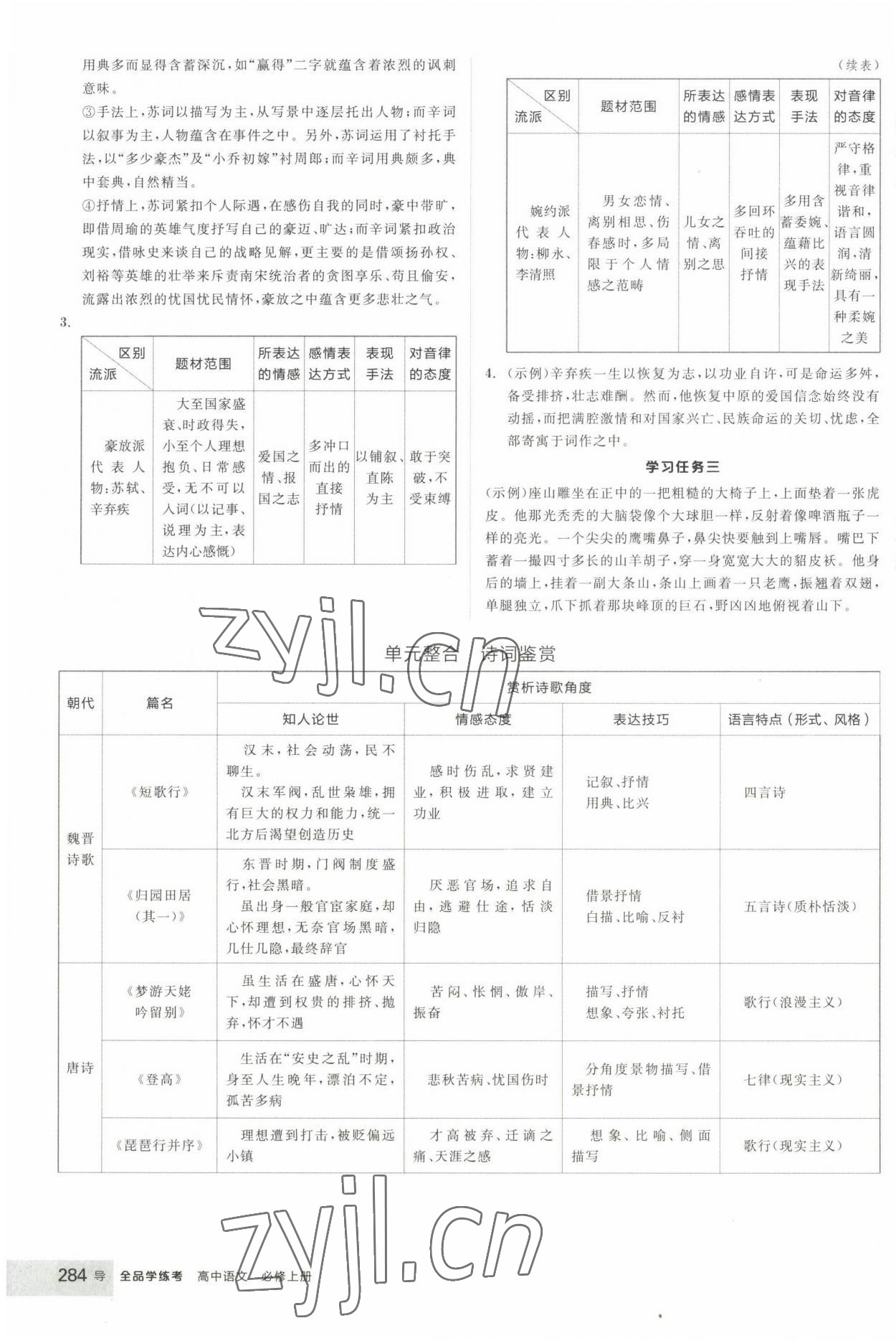 2022年全品學(xué)練考高一語文上冊人教版 第16頁