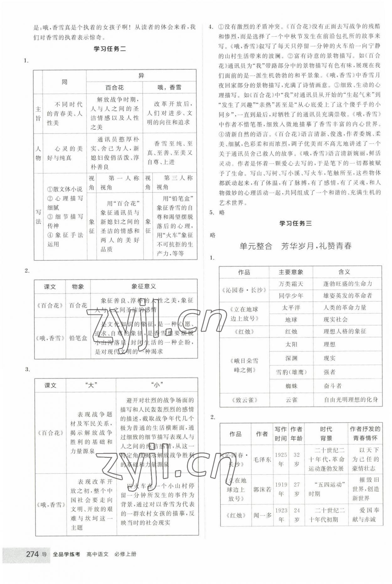 2022年全品学练考高一语文上册人教版 第6页