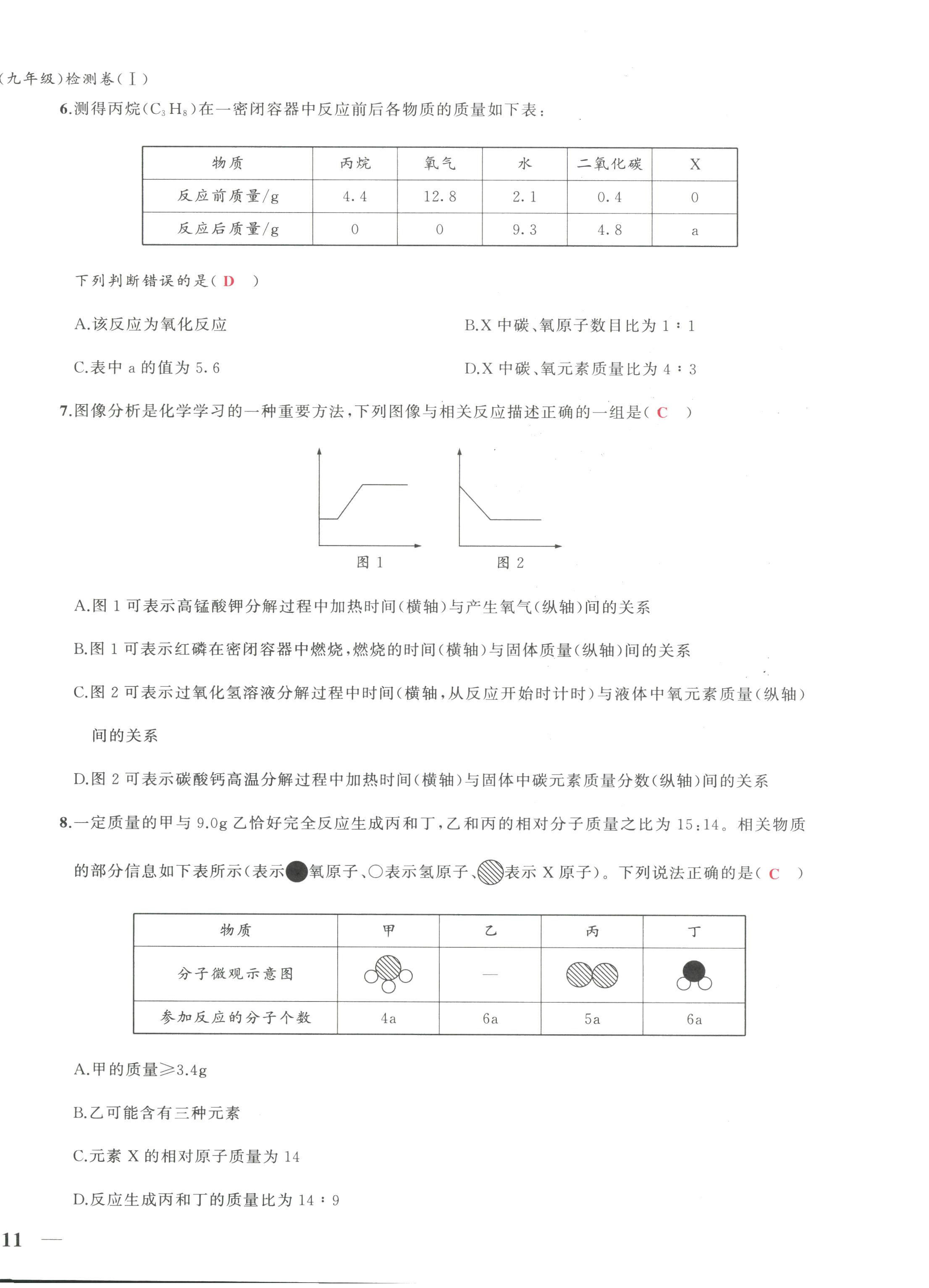 2022年新视角教辅系列丛书九年级化学上册人教版 第22页