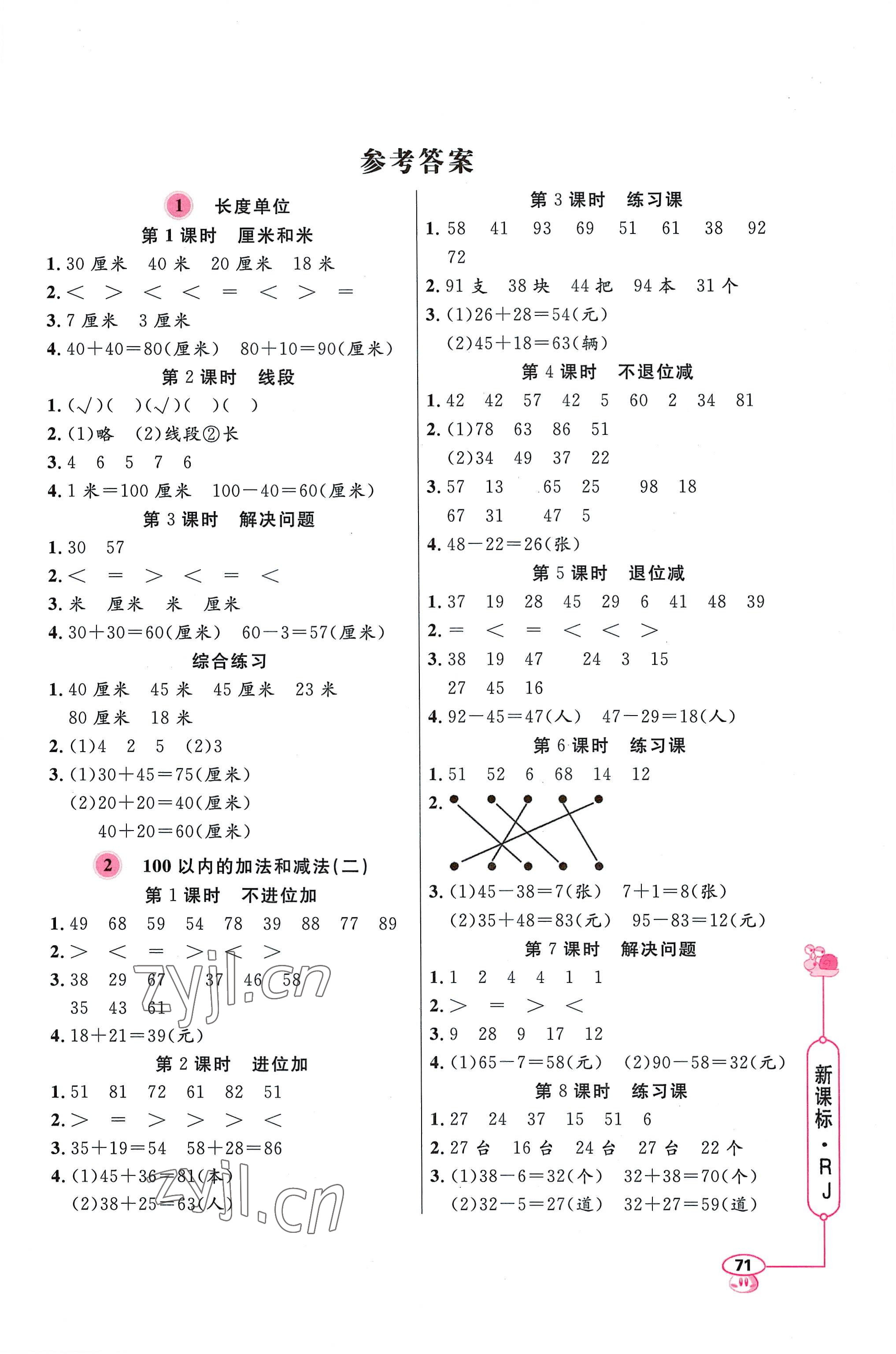 2022年應(yīng)用題天天練二年級(jí)上冊(cè)人教版 第1頁