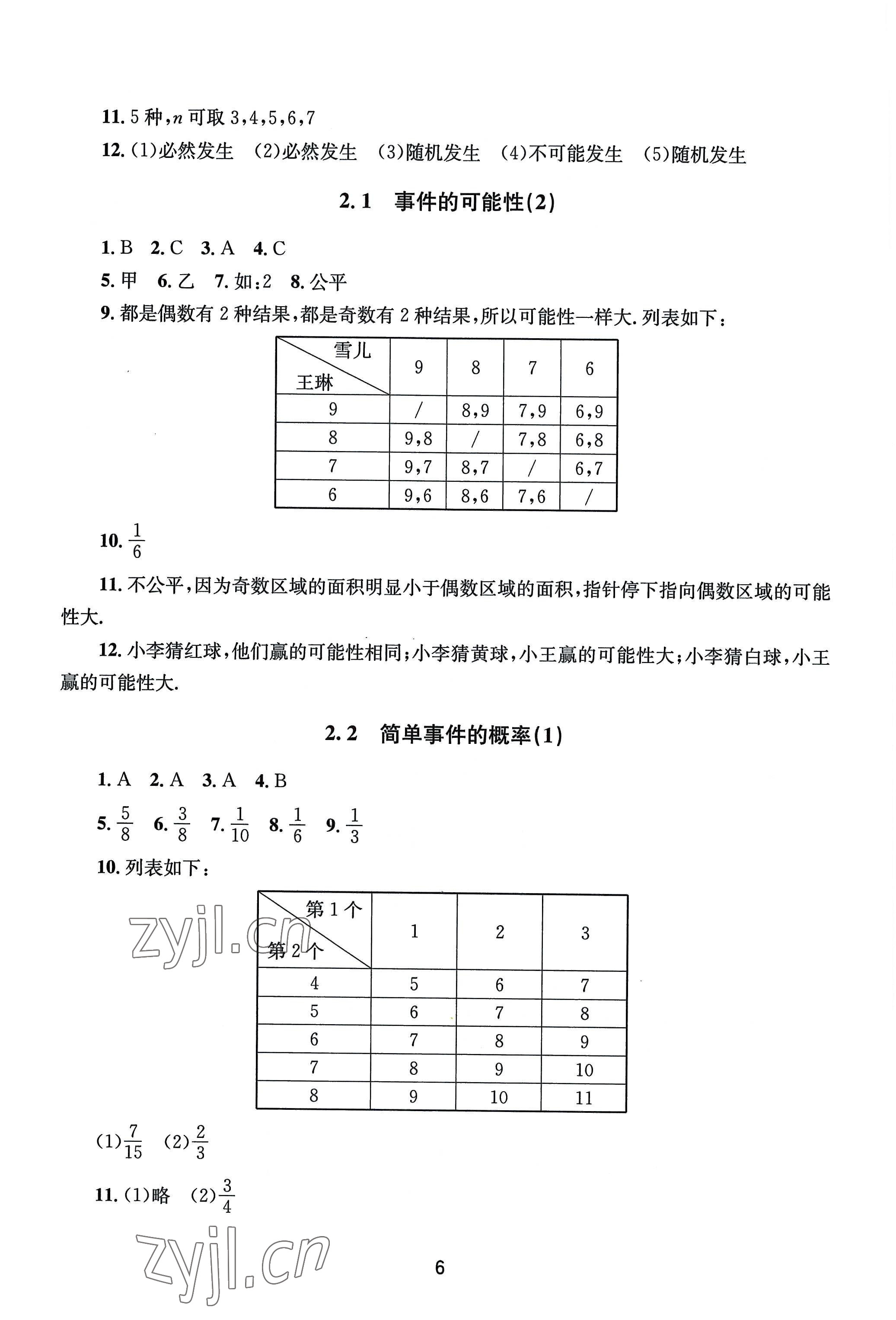 2022年全程助学九年级数学全一册浙教版 第6页