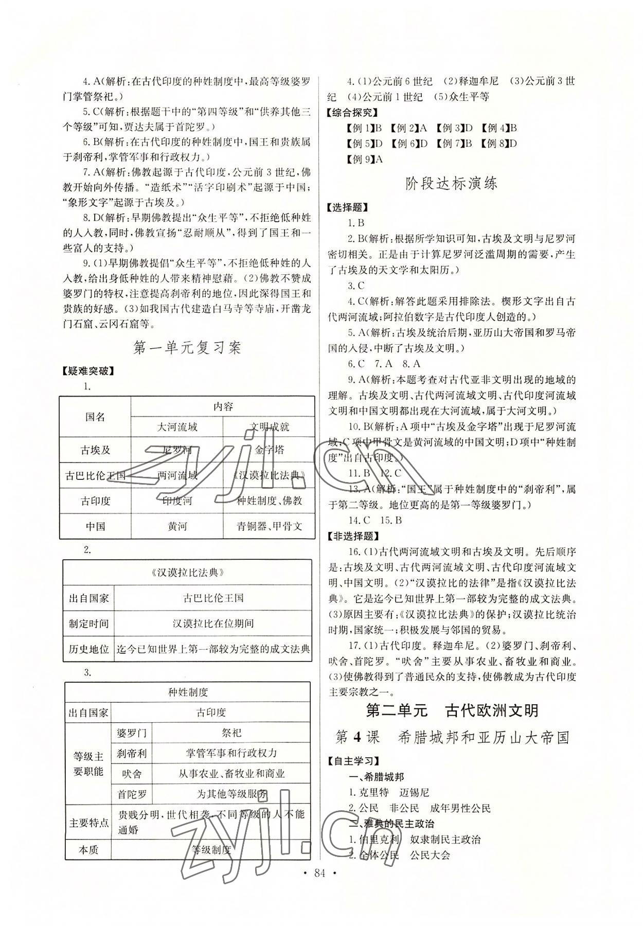 2022年長江全能學(xué)案同步練習(xí)冊九年級歷史上冊人教版 第2頁