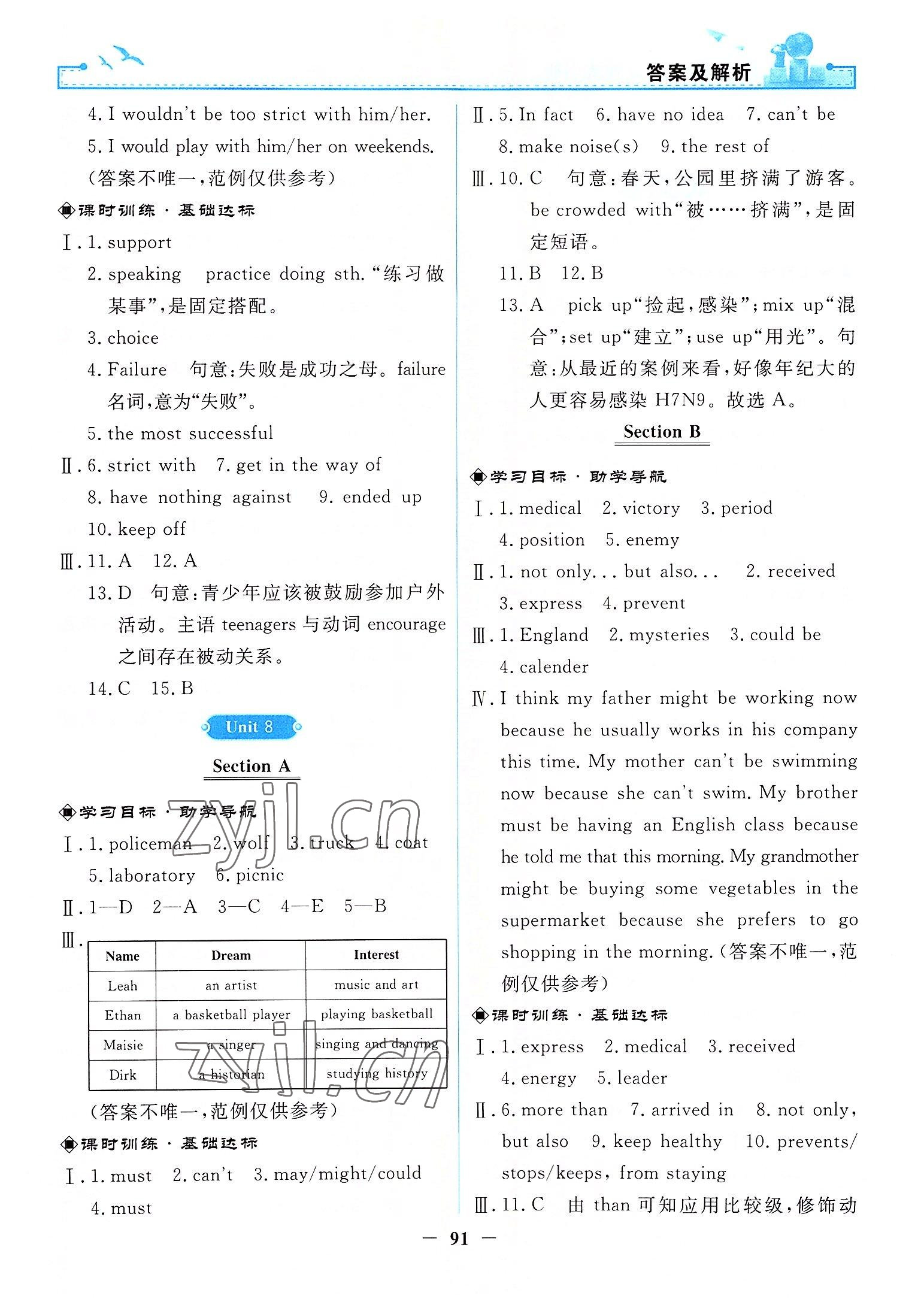 2022年陽光課堂金牌練習(xí)冊九年級英語全一冊人教版 第7頁