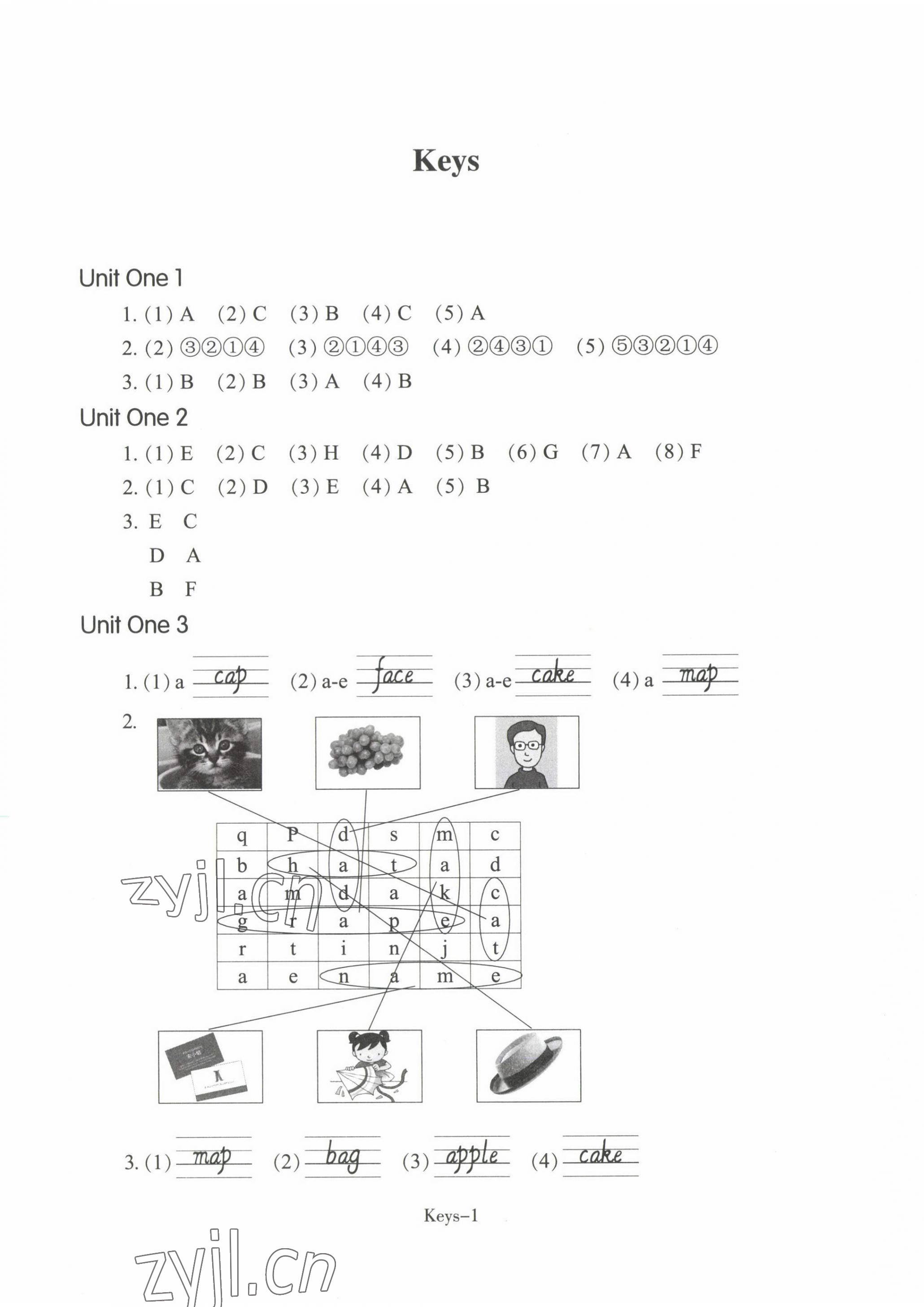 2022年每課一練浙江少年兒童出版社四年級(jí)英語上冊(cè)人教版 參考答案第1頁(yè)