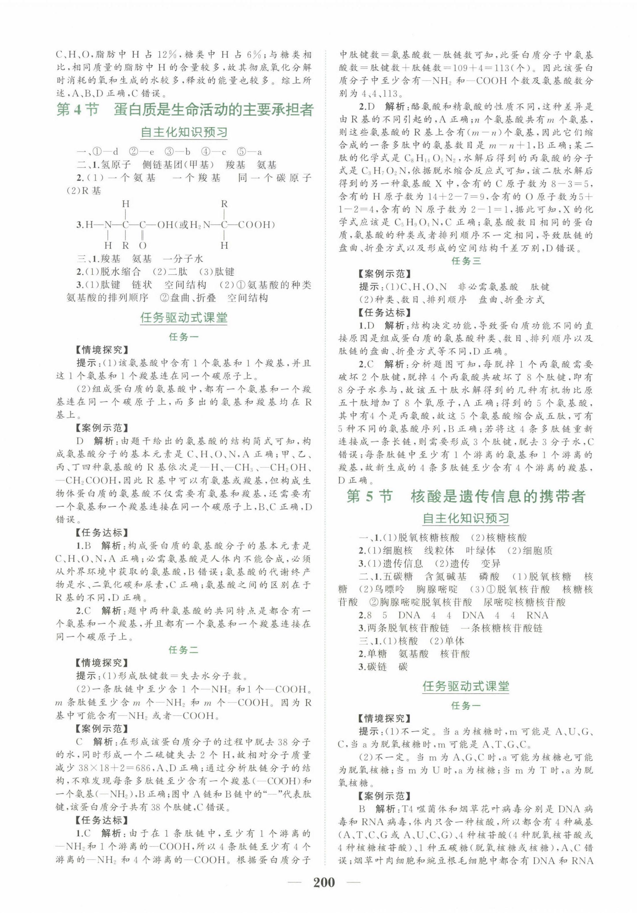 2022年點金訓(xùn)練精講巧練高中生物必修1人教版 參考答案第4頁