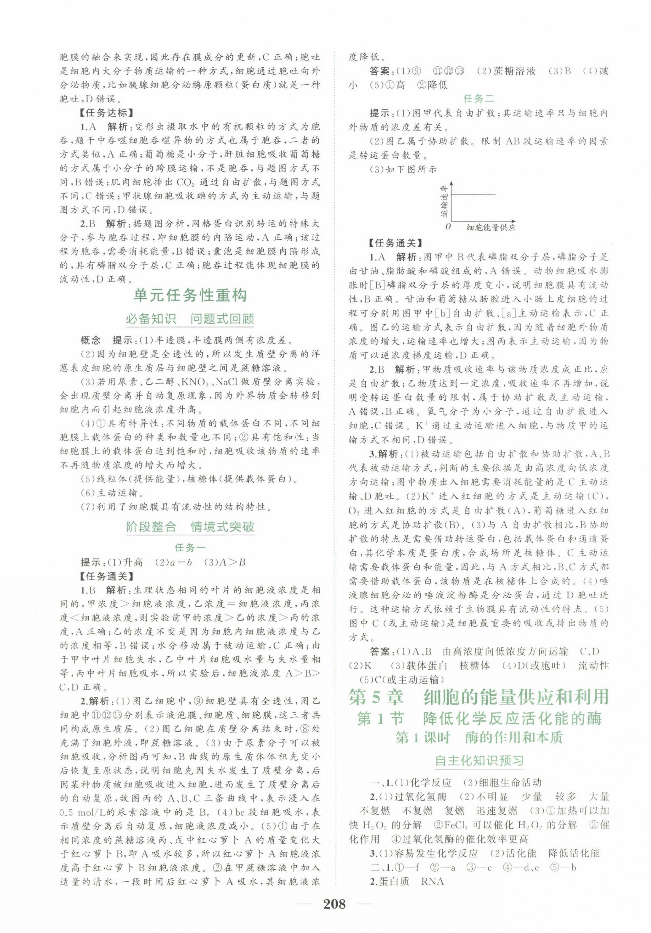 2022年點(diǎn)金訓(xùn)練精講巧練高中生物必修1人教版 參考答案第12頁