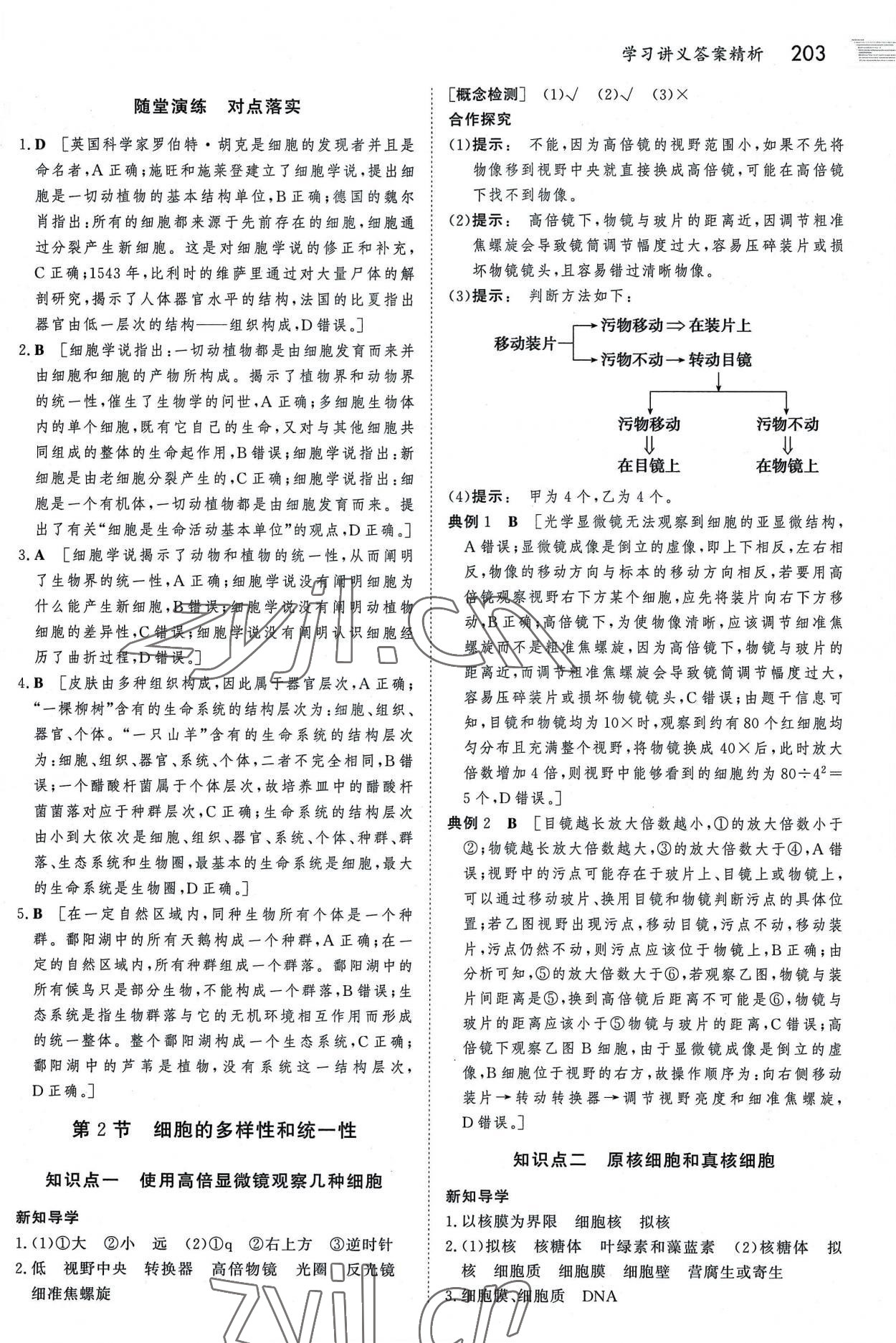 2022年金版新學(xué)案高中生物必修1人教版 參考答案第2頁