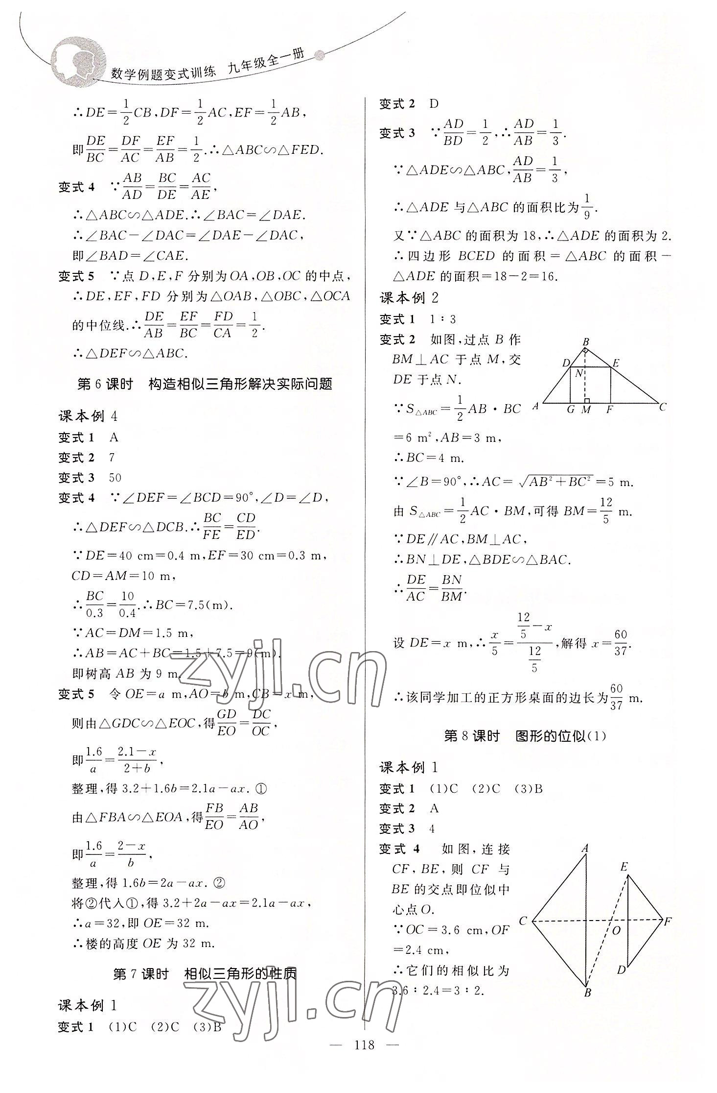 2022年例題變式九年級(jí)數(shù)學(xué)全一冊(cè)青島版 第2頁(yè)