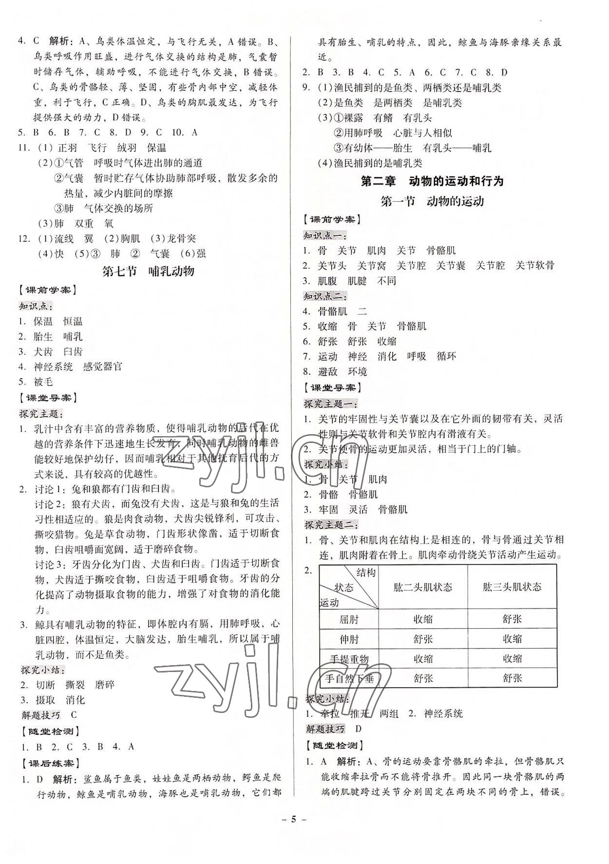 2022年金牌導(dǎo)學(xué)案八年級(jí)生物全一冊(cè)人教版 第5頁(yè)