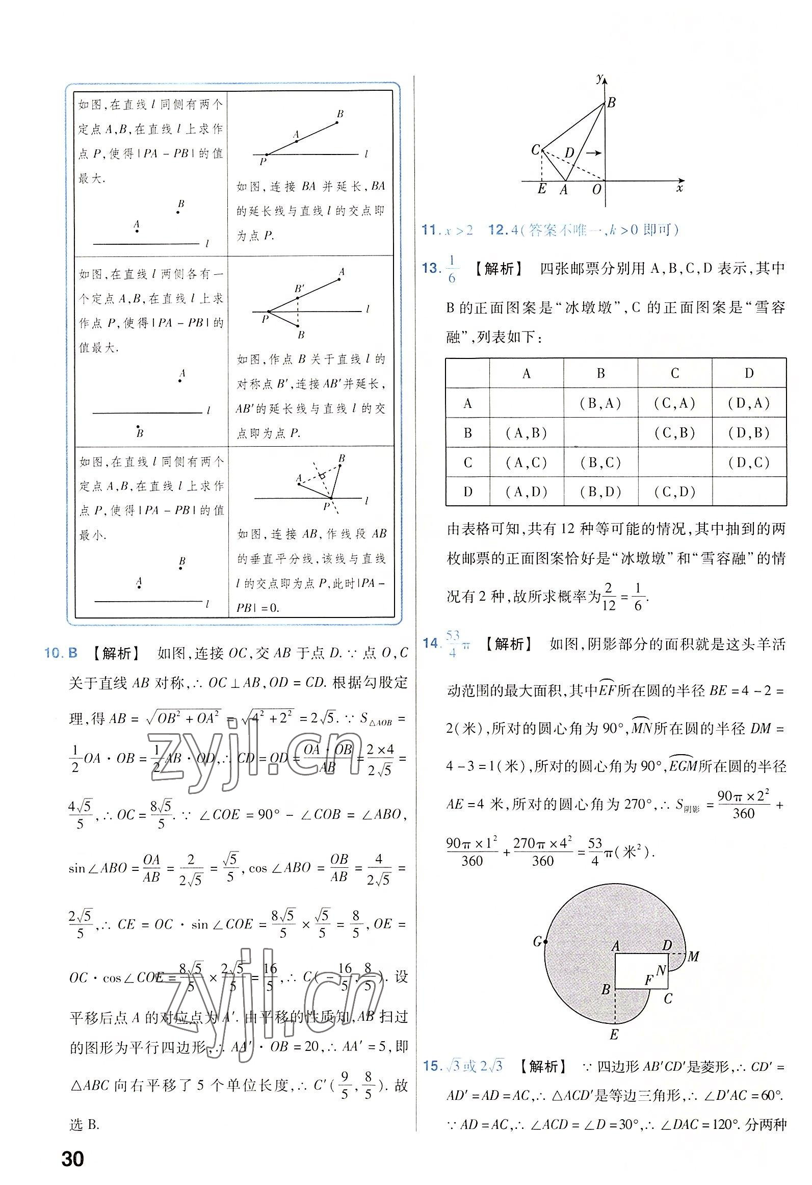 2023年金考卷45套匯編數(shù)學(xué)河南專版 參考答案第30頁