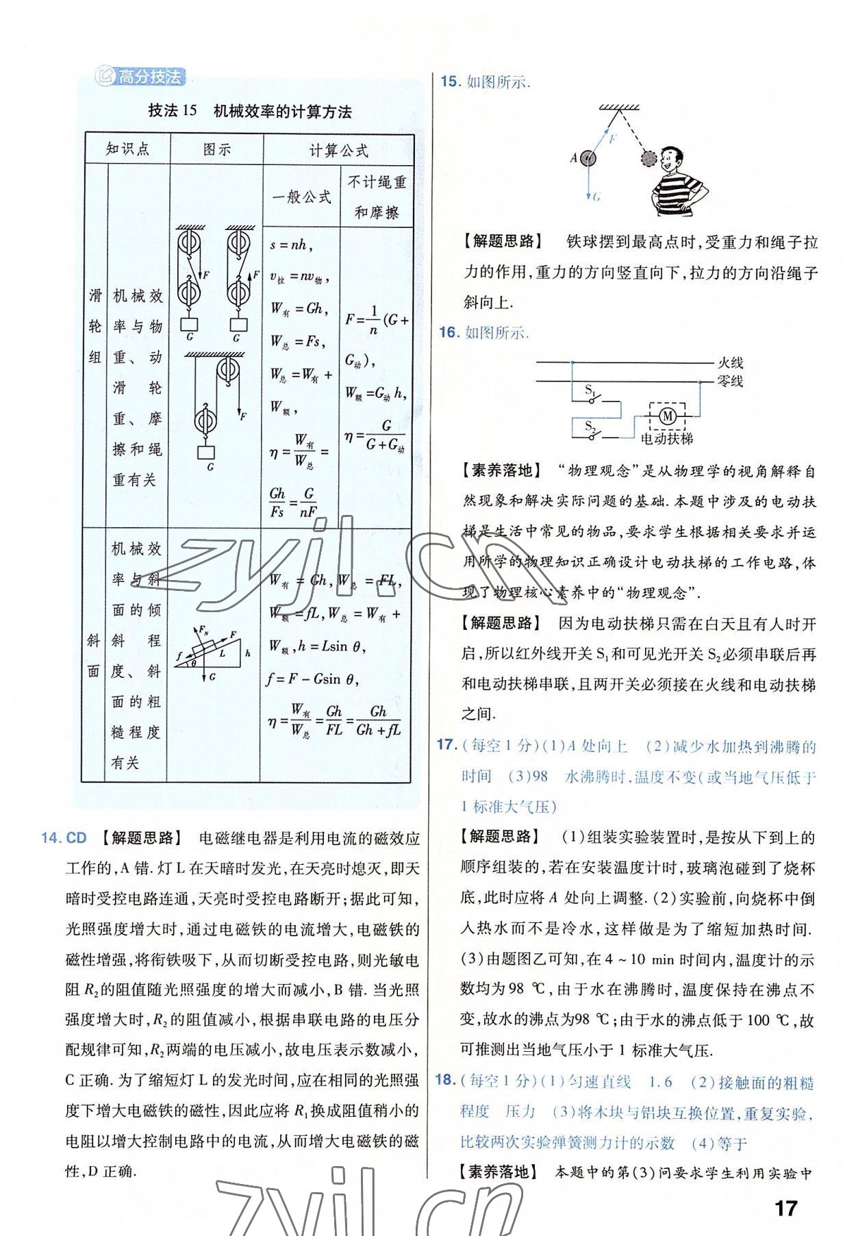 2023年金考卷45套匯編物理河南專(zhuān)版 參考答案第17頁(yè)