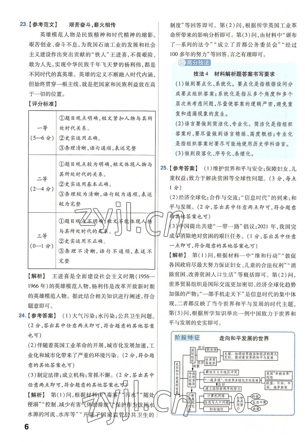 2023年金考卷45套匯編歷史河南專(zhuān)版 參考答案第6頁(yè)