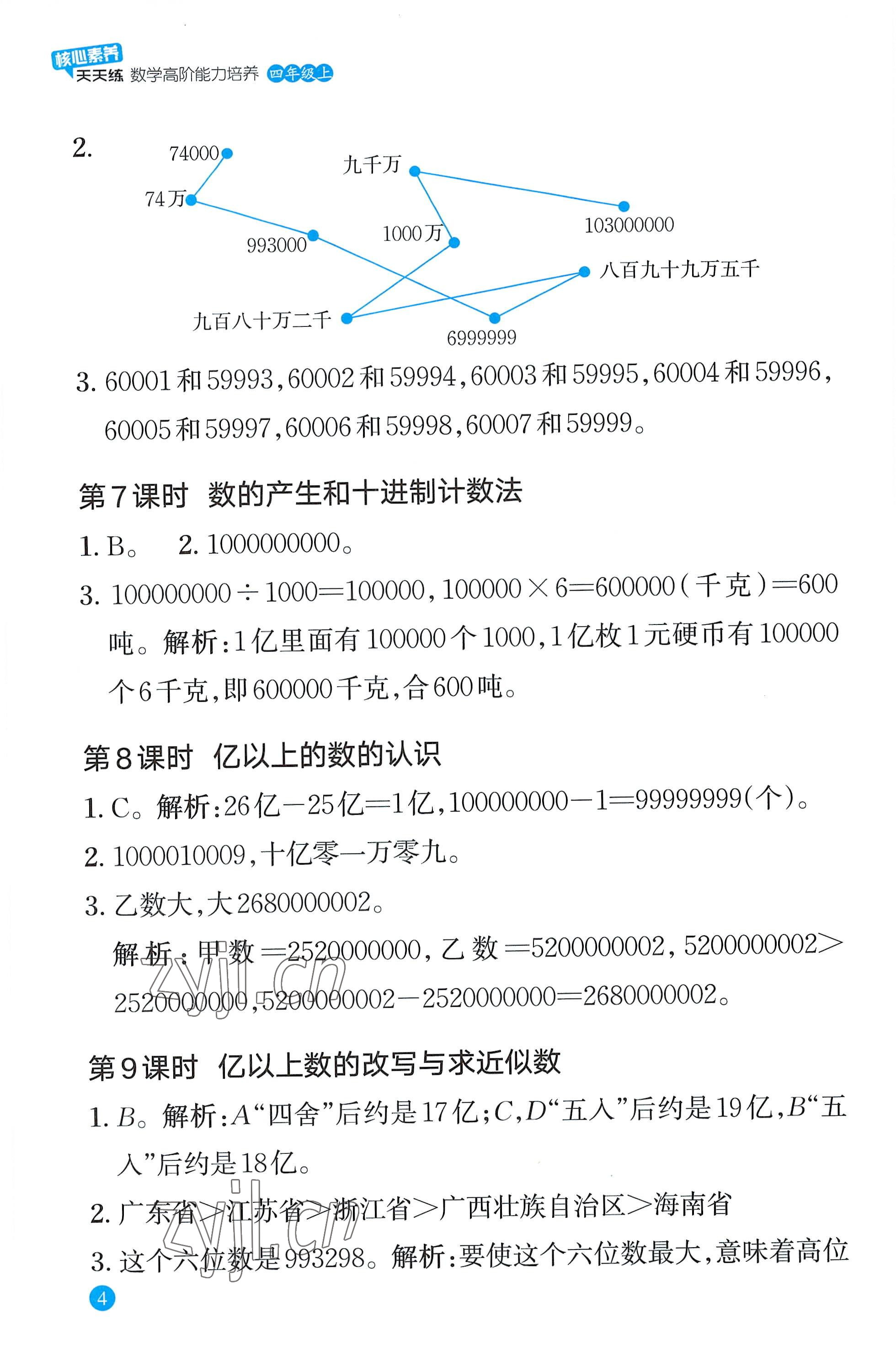 2022年核心素養(yǎng)天天練數(shù)學(xué)高階能力培養(yǎng)四年級(jí)上冊(cè)人教版 第4頁