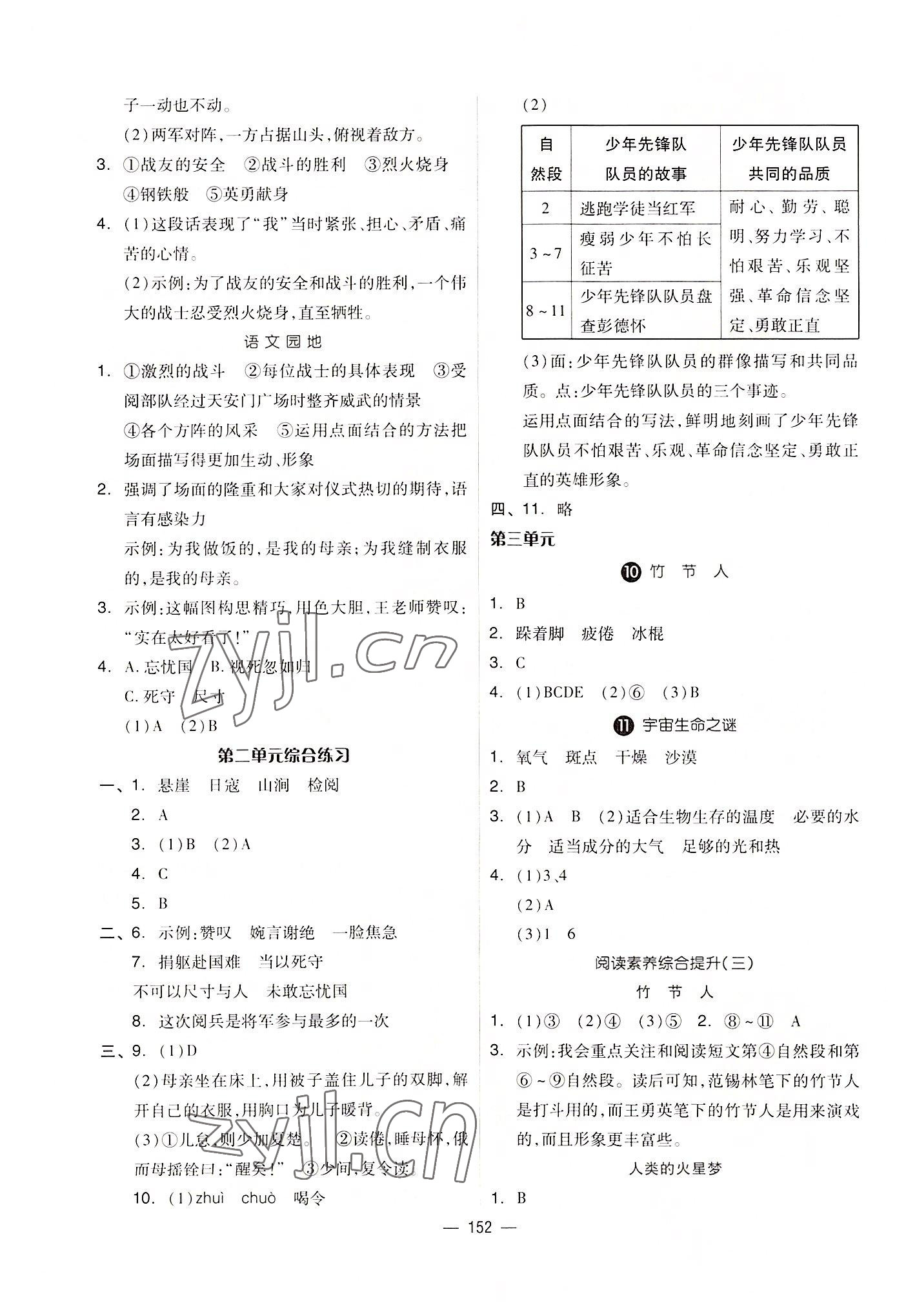 2022年新思維伴你學(xué)單元達(dá)標(biāo)測(cè)試卷六年級(jí)語文上冊(cè)人教版 第4頁