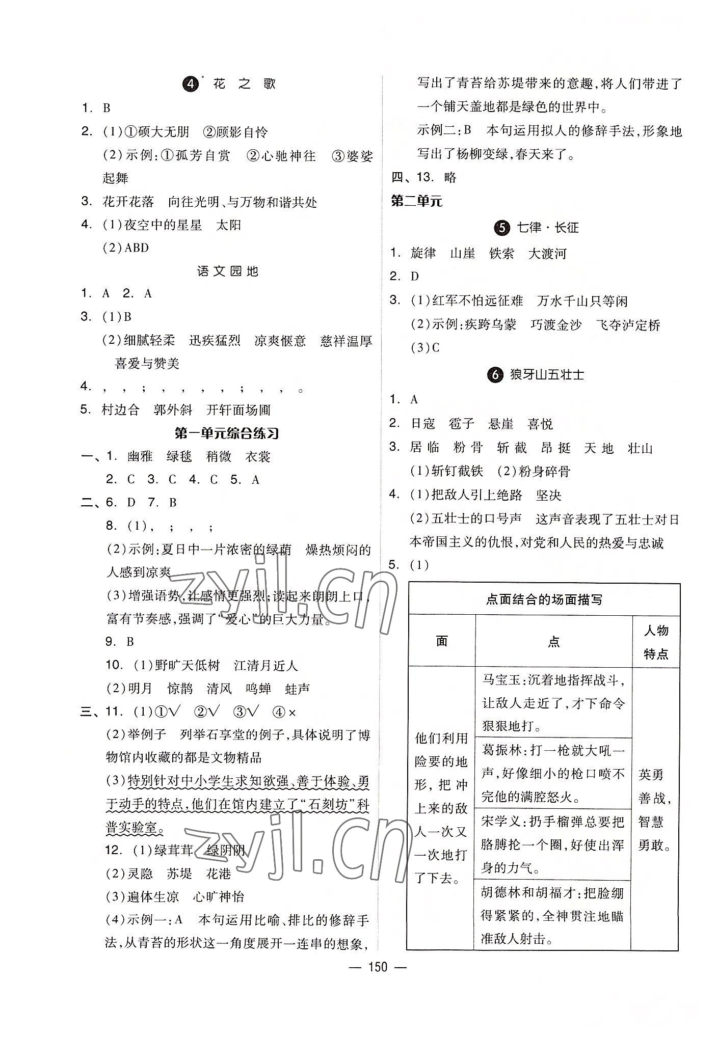 2022年新思維伴你學單元達標測試卷六年級語文上冊人教版 第2頁