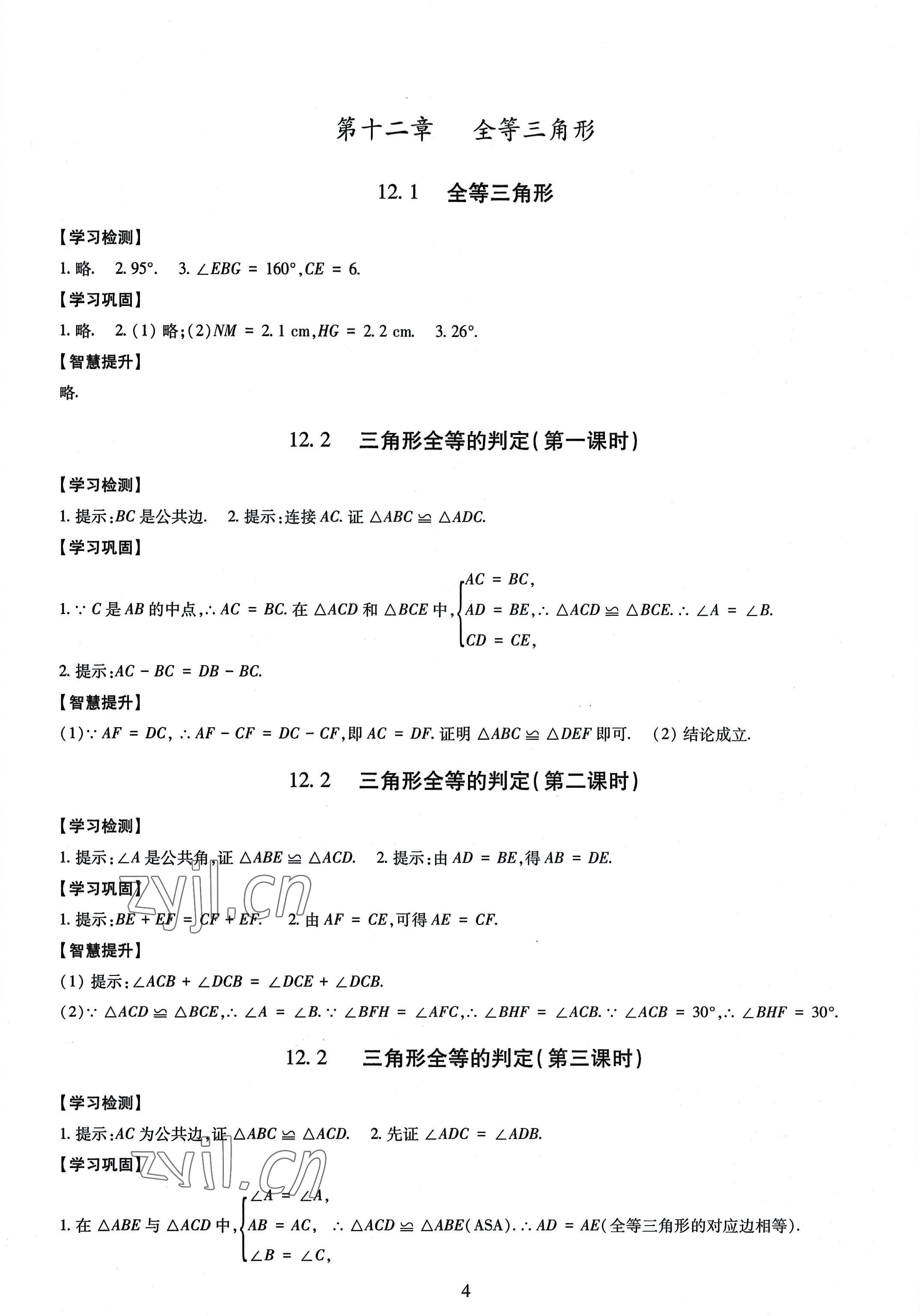 2022年智慧學(xué)習(xí)導(dǎo)學(xué)練八年級(jí)數(shù)學(xué)上冊(cè)人教版 第4頁