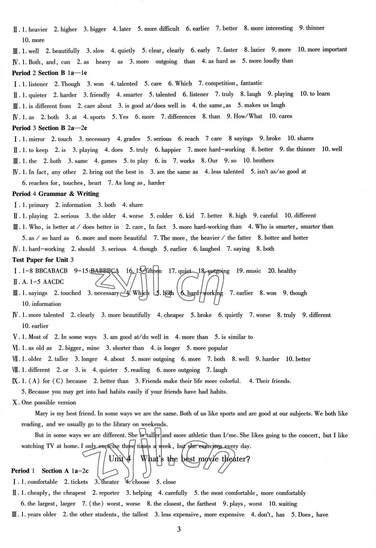 2022年智慧學(xué)習(xí)導(dǎo)學(xué)練八年級(jí)英語(yǔ)上冊(cè)人教版 第3頁(yè)