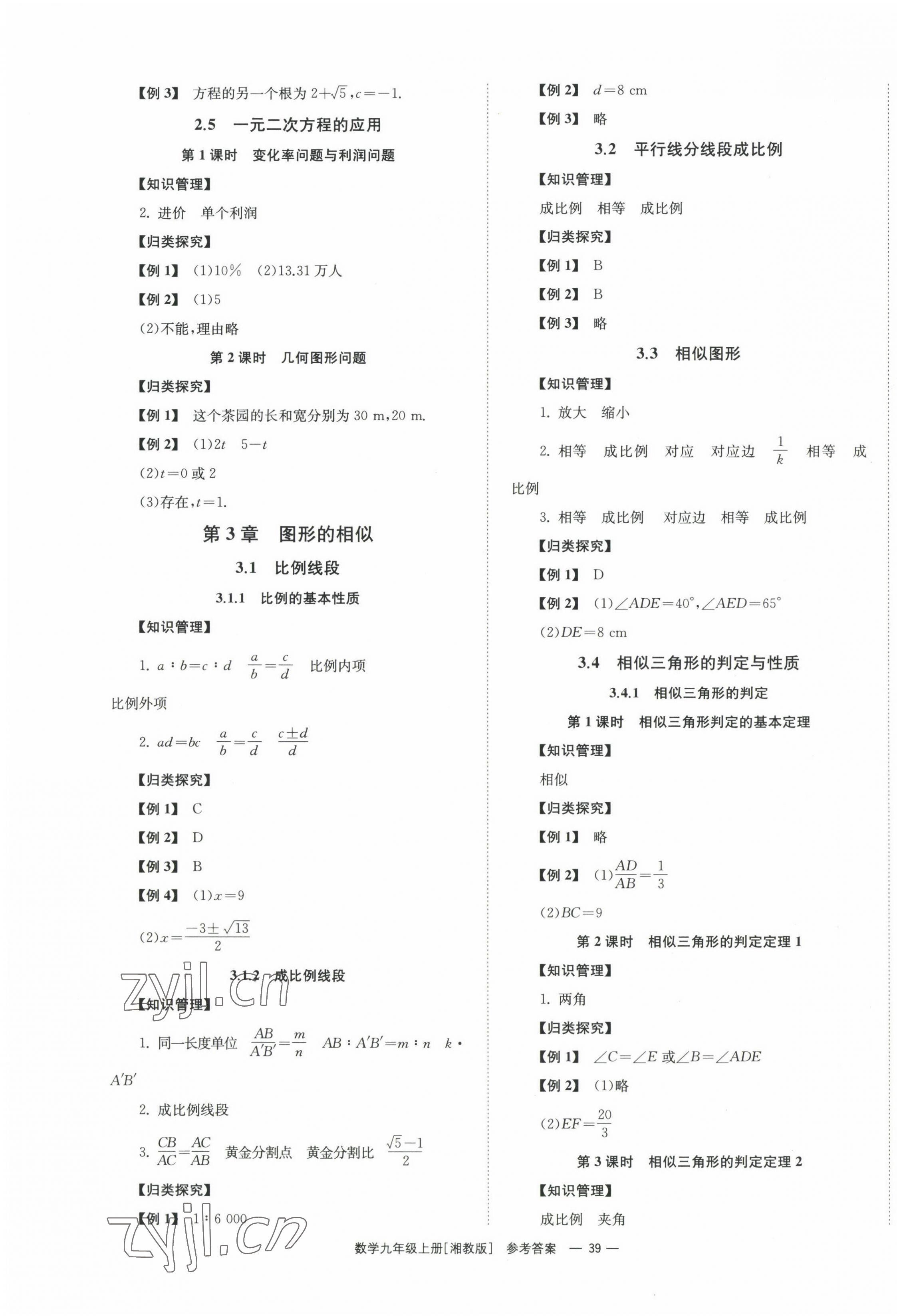 2022年全效學(xué)習(xí)同步學(xué)練測(cè)九年級(jí)數(shù)學(xué)上冊(cè)湘教版 第3頁(yè)