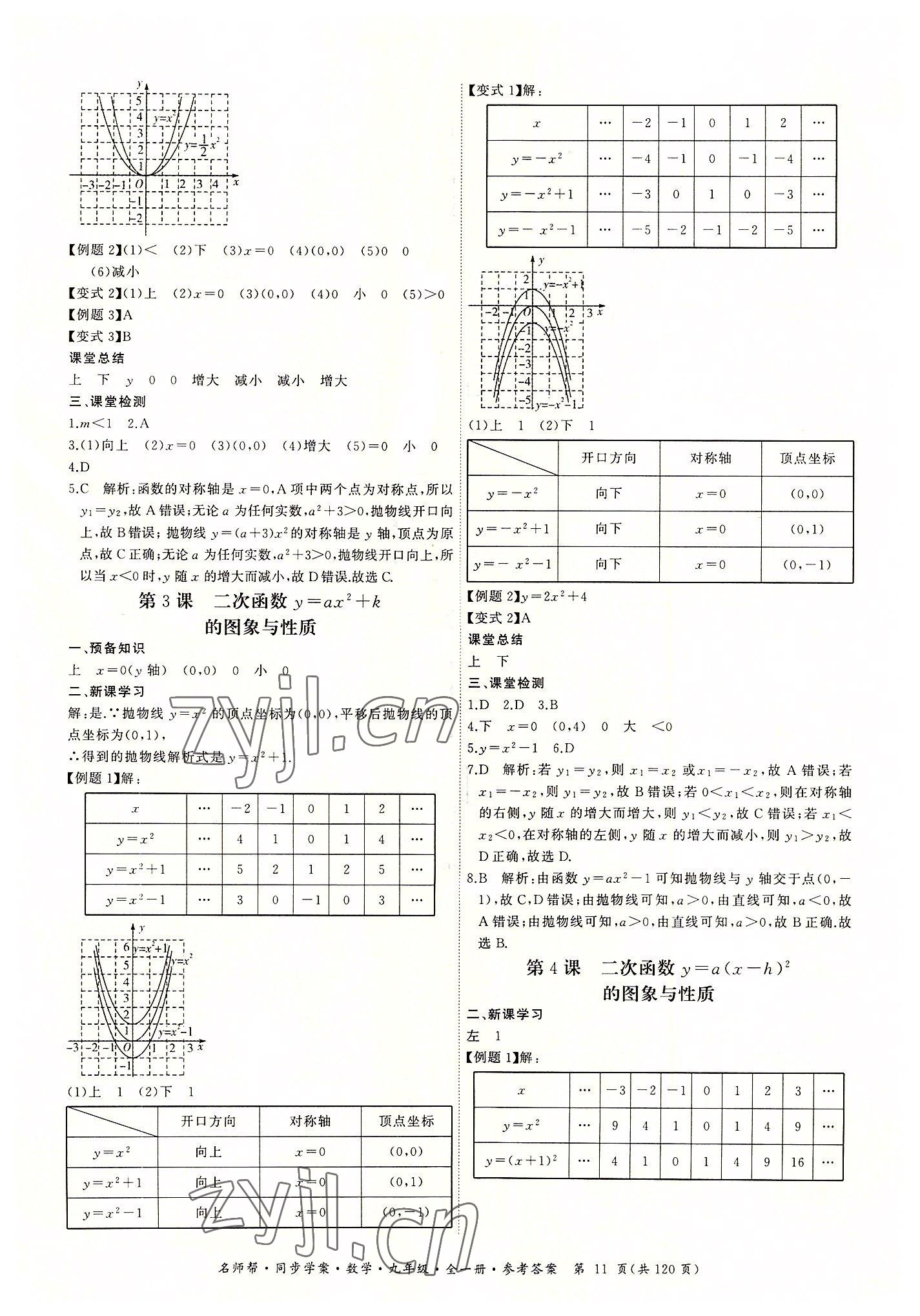 2022年名師幫同步學案九年級數(shù)學全一冊人教版 第11頁