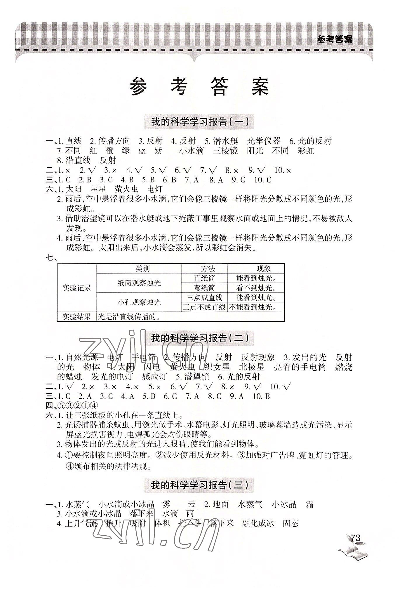 2022年新课堂学习与探究五年级科学上册青岛版 第1页