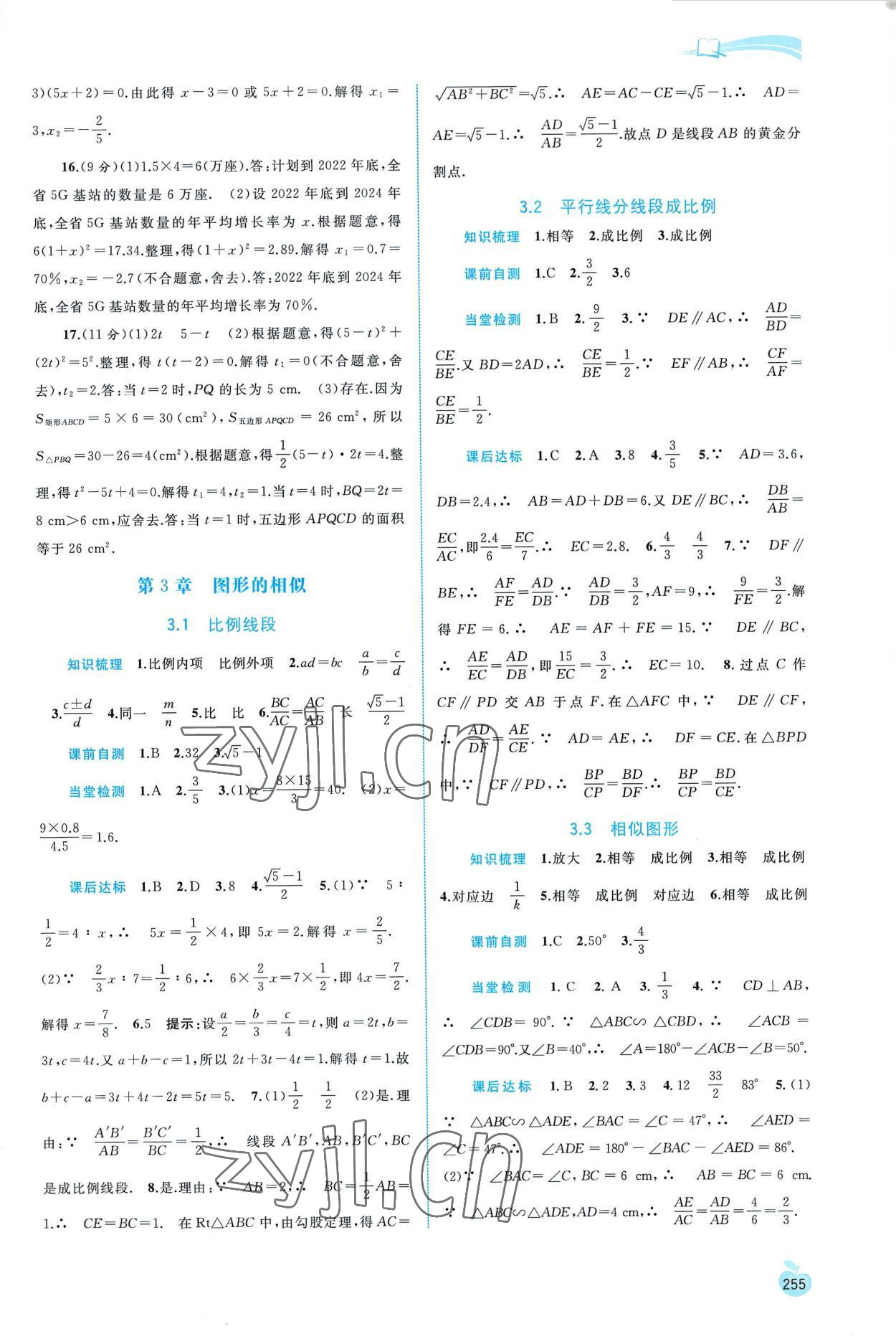 2022年新課程學(xué)習(xí)與測(cè)評(píng)同步學(xué)習(xí)九年級(jí)數(shù)學(xué)全一冊(cè)湘教版 第9頁(yè)