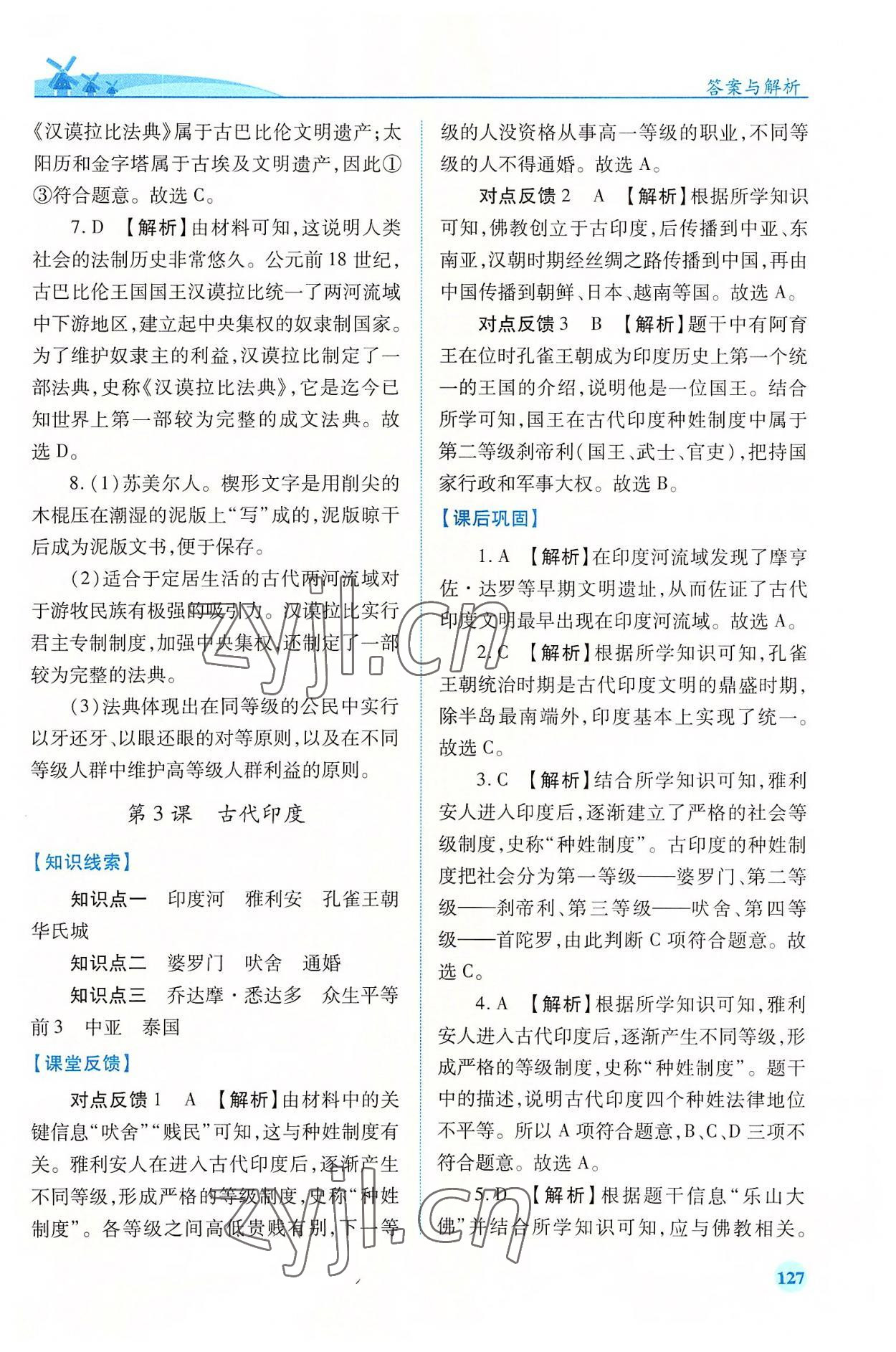 2022年績優(yōu)學(xué)案九年級(jí)歷史上冊人教版 第3頁