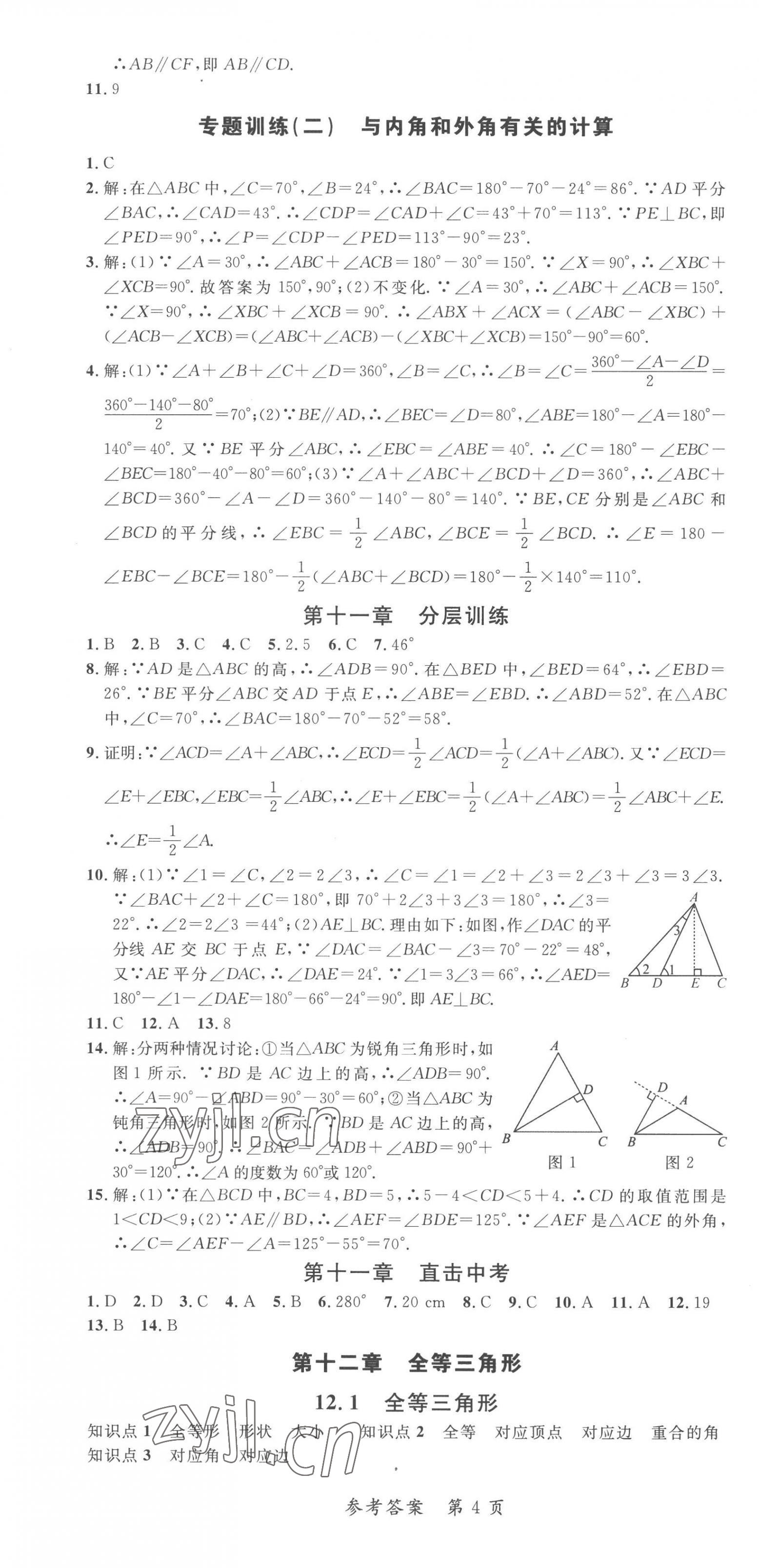 2022年高效課堂分層訓(xùn)練直擊中考八年級(jí)數(shù)學(xué)上冊(cè)人教版 第4頁