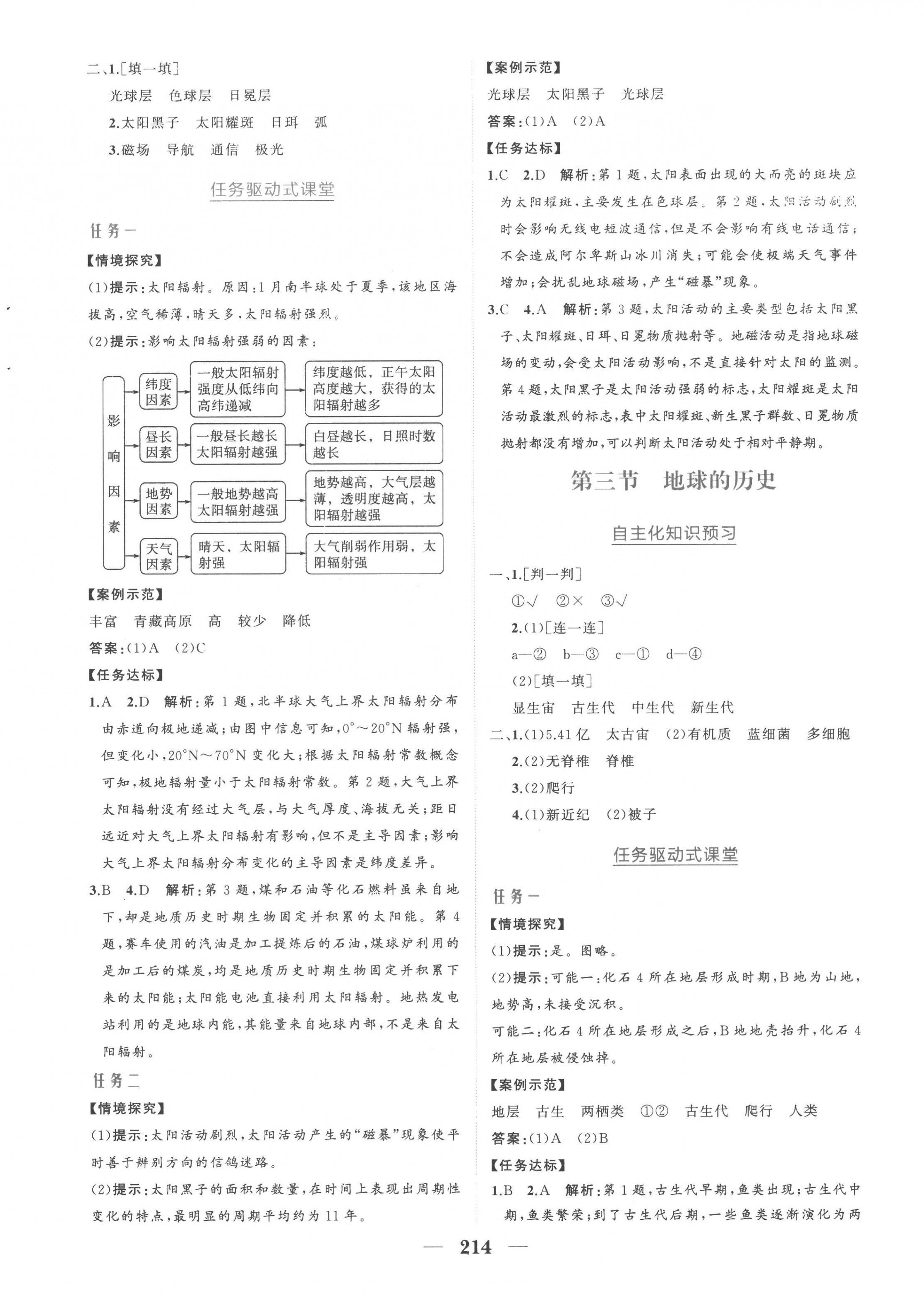 2022年点金训练精讲巧练高中地理必修第一册人教版 参考答案第2页