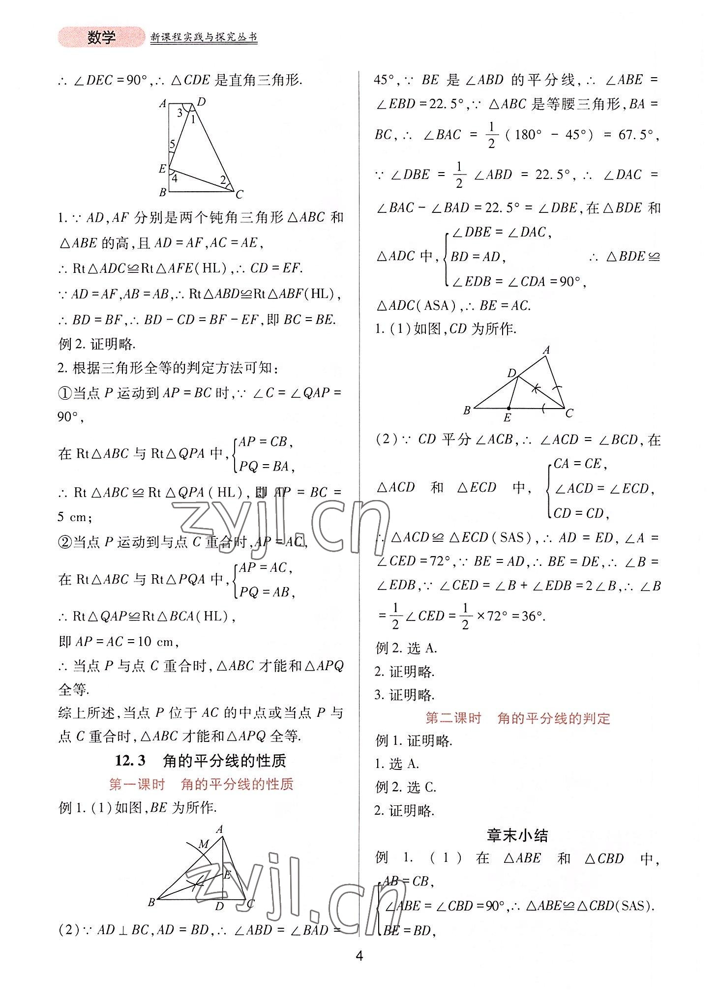 2022年新课程实践与探究丛书八年级数学上册人教版 第4页