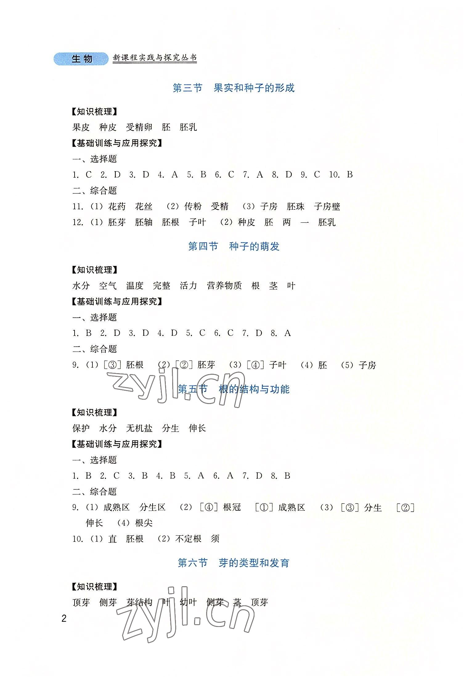 2022年新课程实践与探究丛书八年级生物上册济南版 第2页