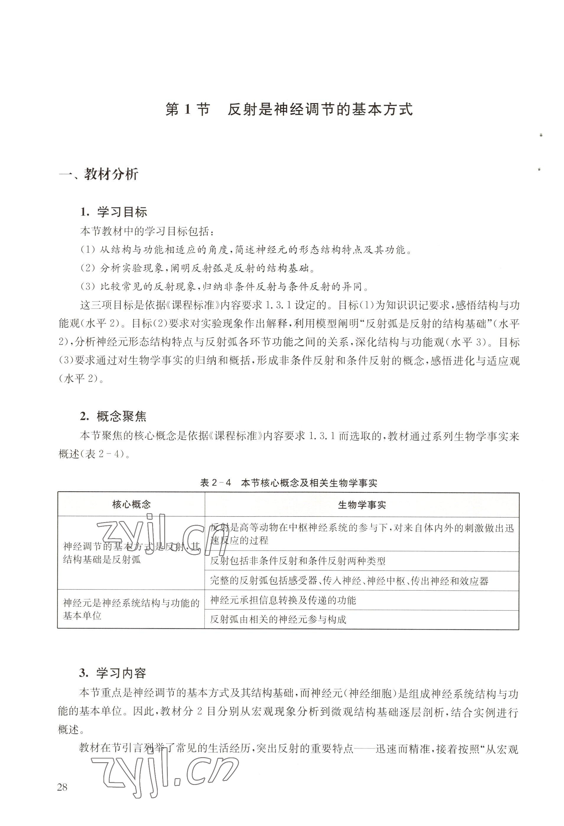 2022年教材課本高中生物選擇性必修1滬教版 參考答案第28頁(yè)