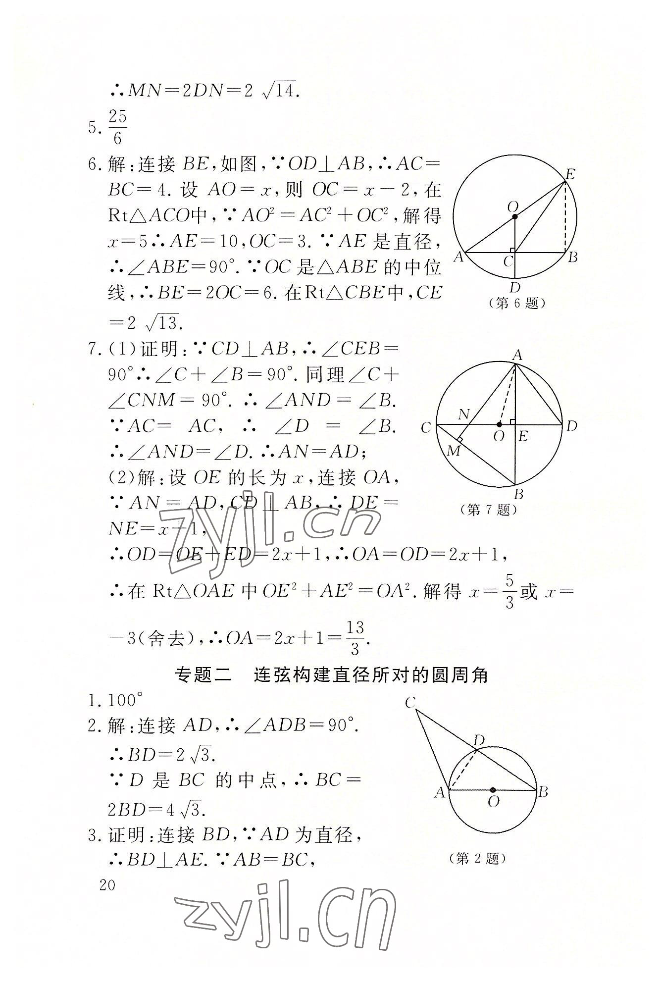 2022年名校导练九年级数学上册人教版 参考答案第48页