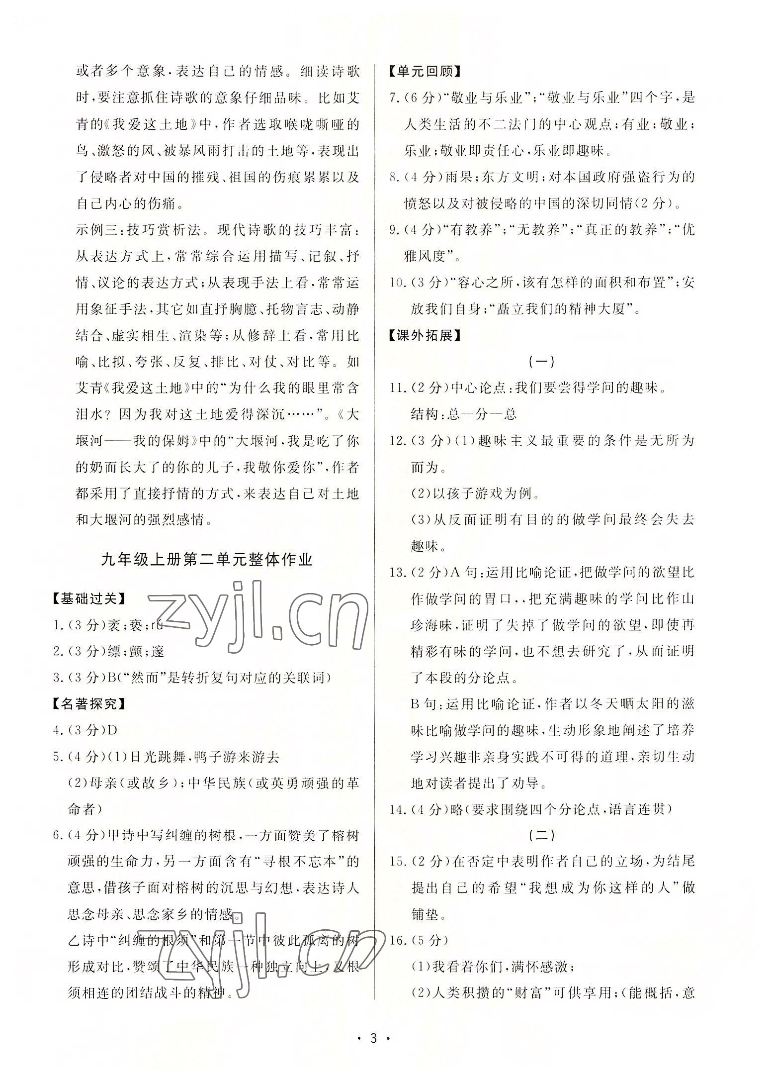 2022年經(jīng)綸學(xué)典組合訓(xùn)練九年級語文人教版浙江專版 第3頁