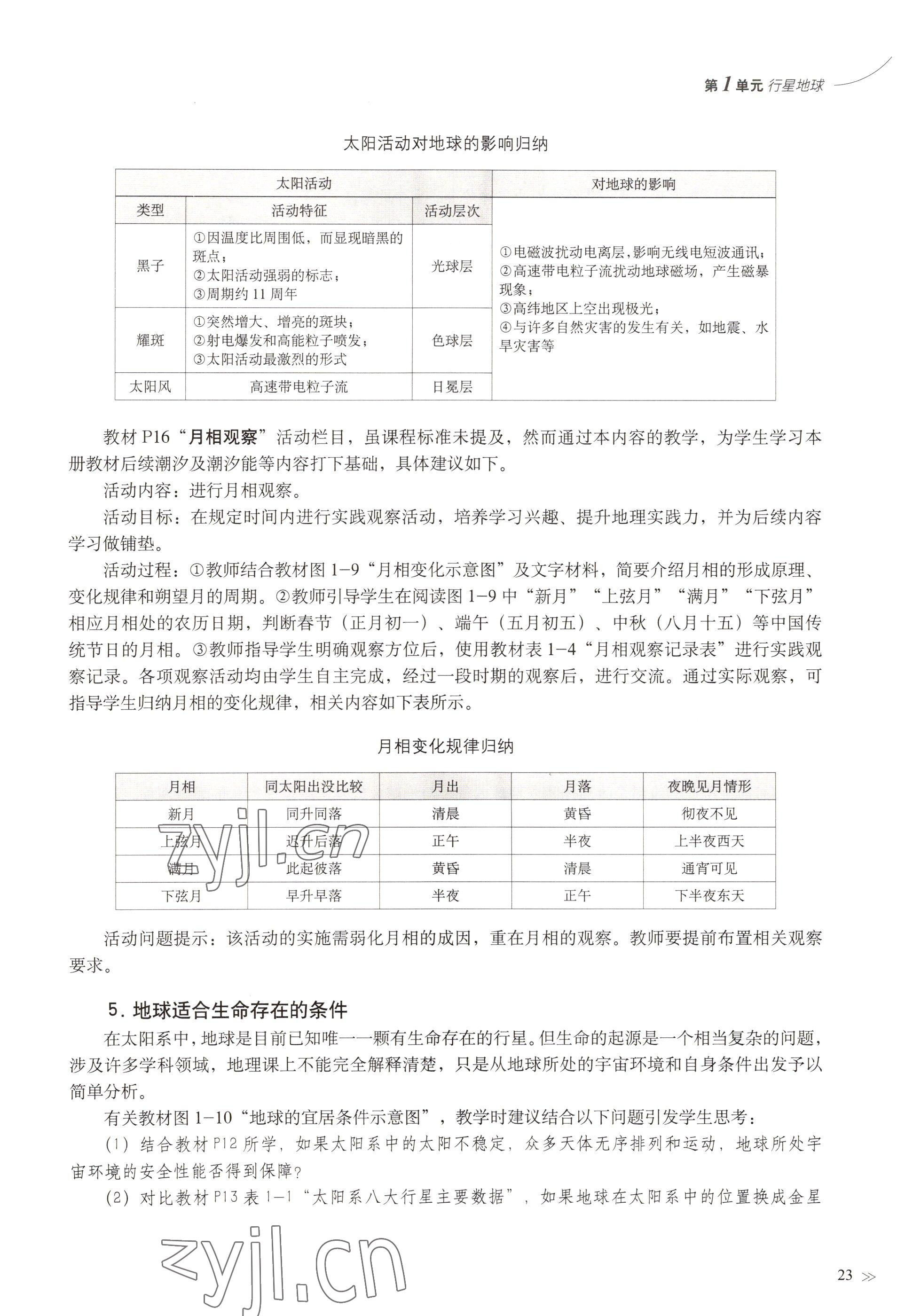 2022年教材課本高中地理必修第一冊(cè)滬教版 參考答案第20頁(yè)