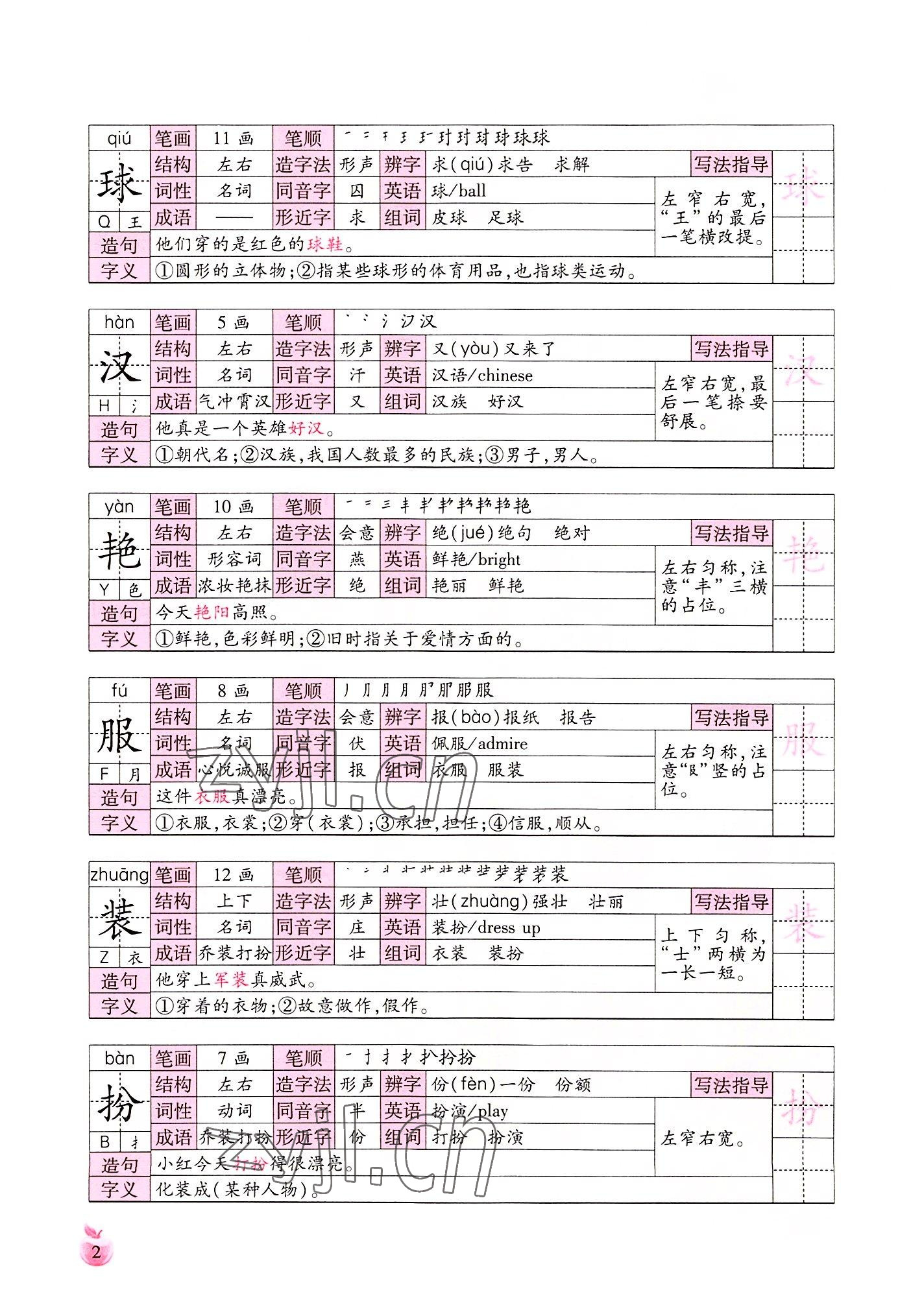 2022年小學(xué)生詞語手冊云南教育出版社三年級語文上冊人教版 參考答案第2頁